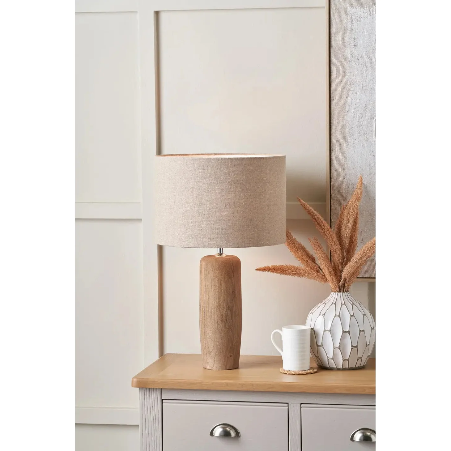Inaya Natural Tapered Wood Table Lamp Base - Image 8