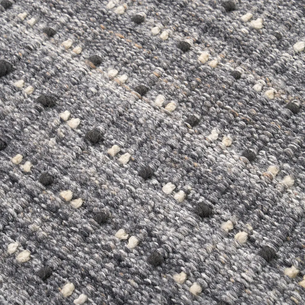 Indoor Outdoor Double Stitch Design Rug Large - Grey - Image 7