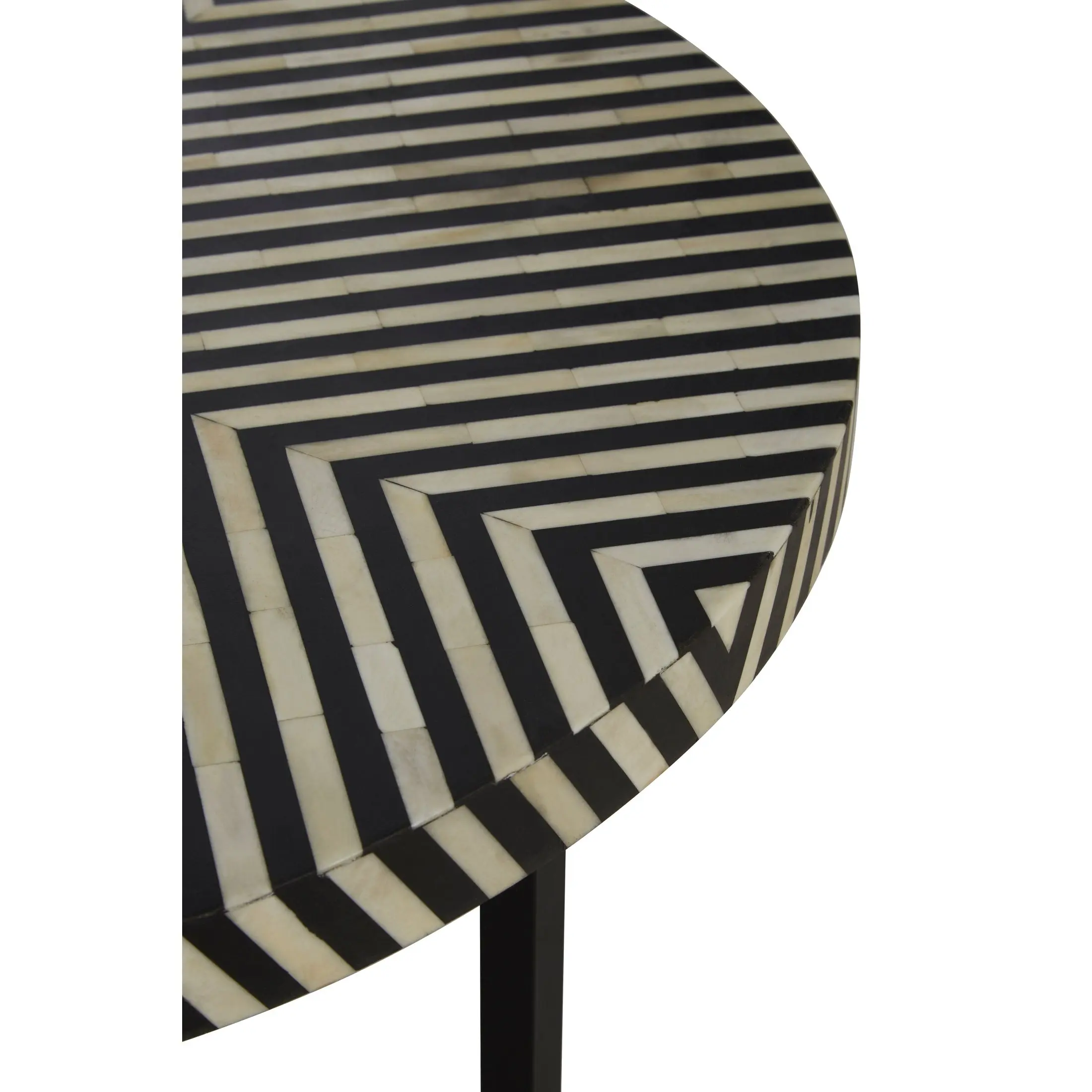 Kalani Bone Inlay Coffee Table with Cross Metal Legs - Image 7
