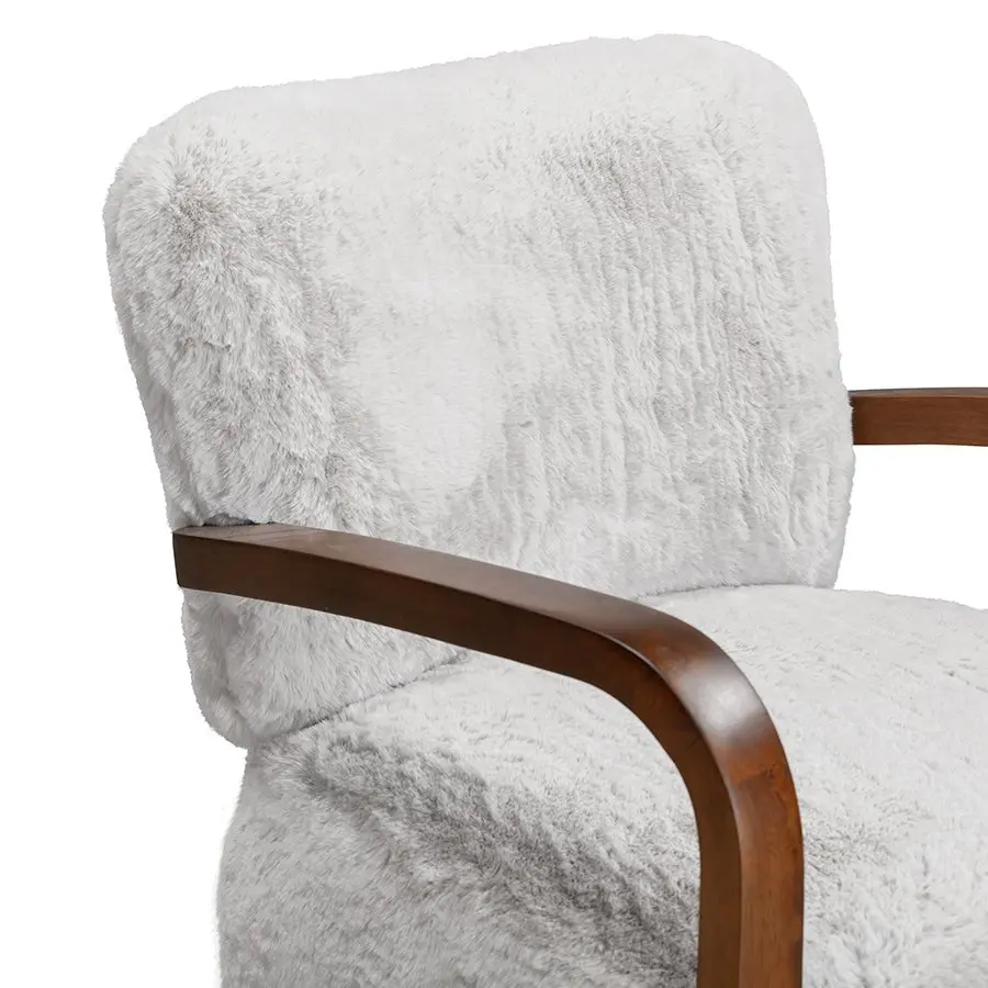 DI Designs Kington Grey Upholstered Club Chair – Modern Accent Lounge Seat - Image 3