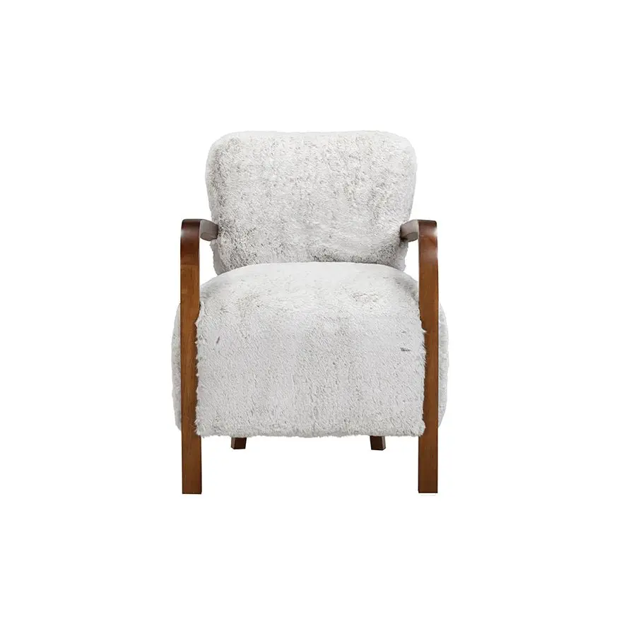 DI Designs Kington Grey Upholstered Club Chair – Modern Accent Lounge Seat - Image 4