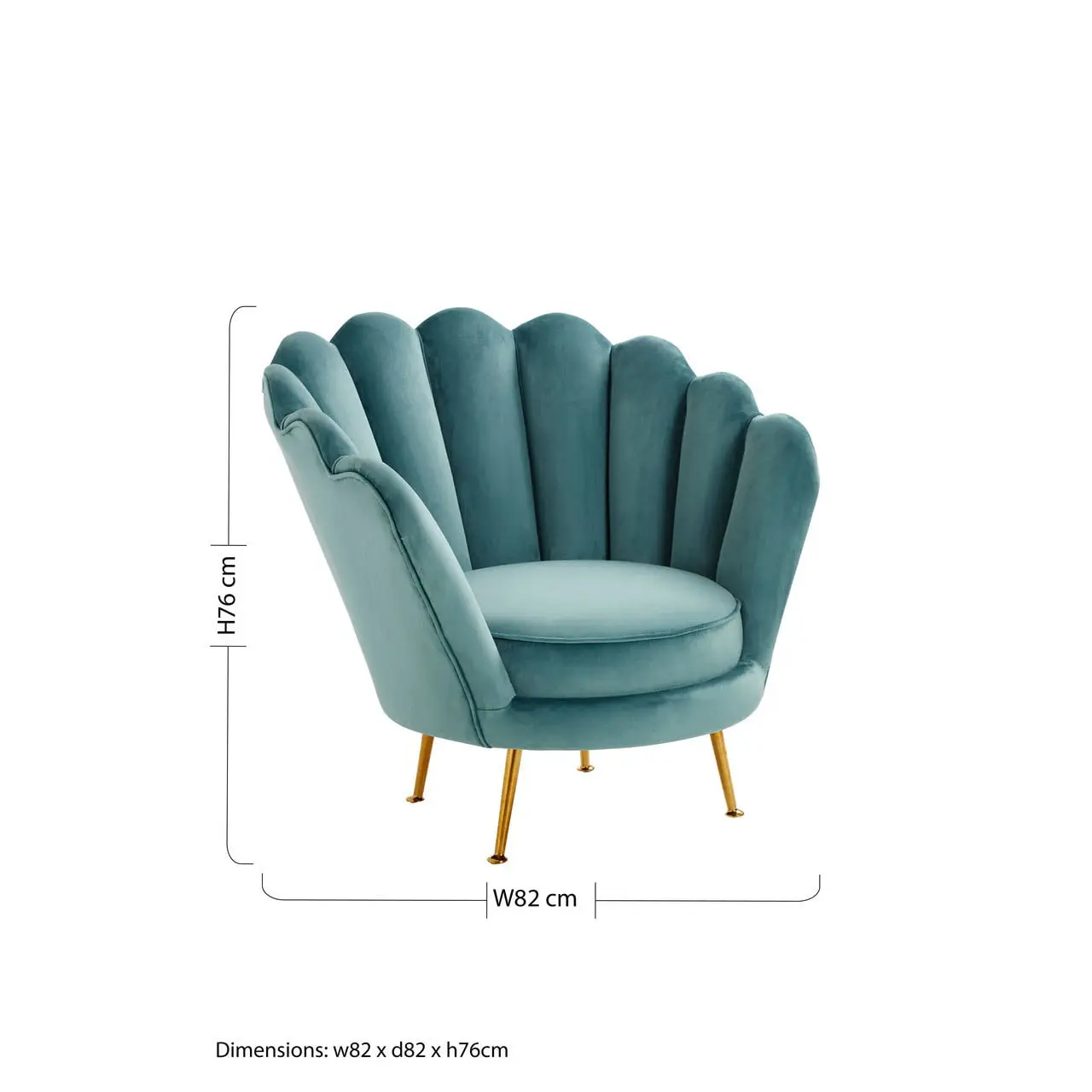 Lara Blue Scalloped Chair - Image 4