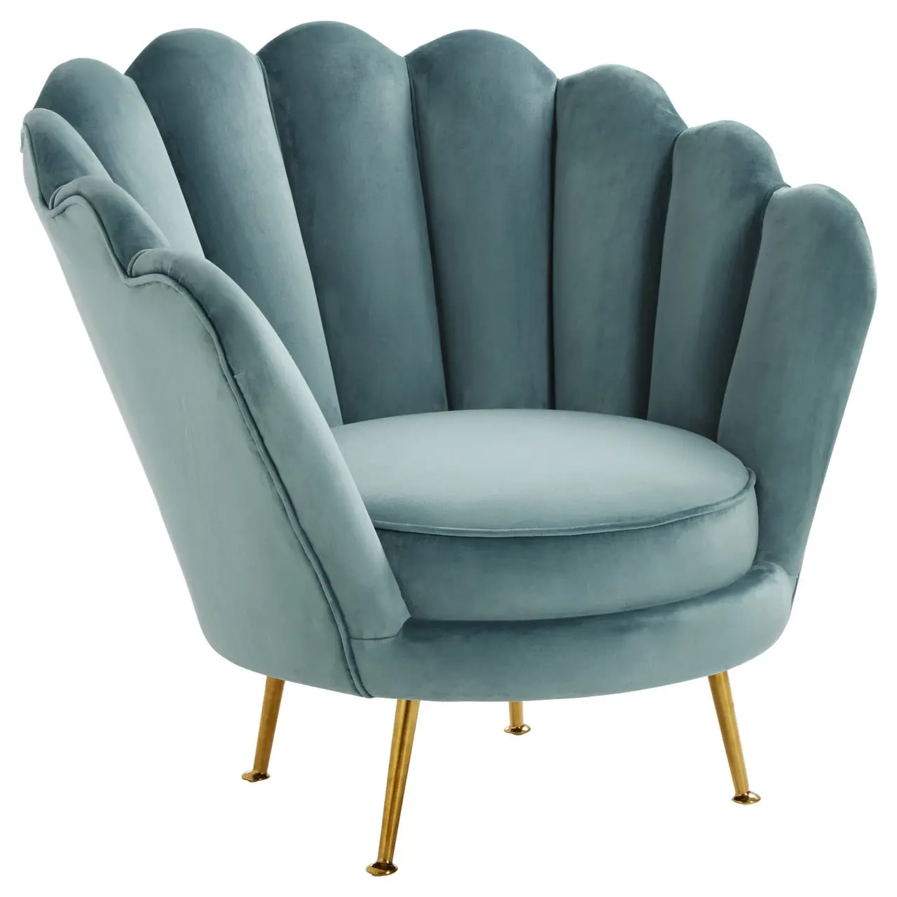 Lara Blue Scalloped Chair - Image 9