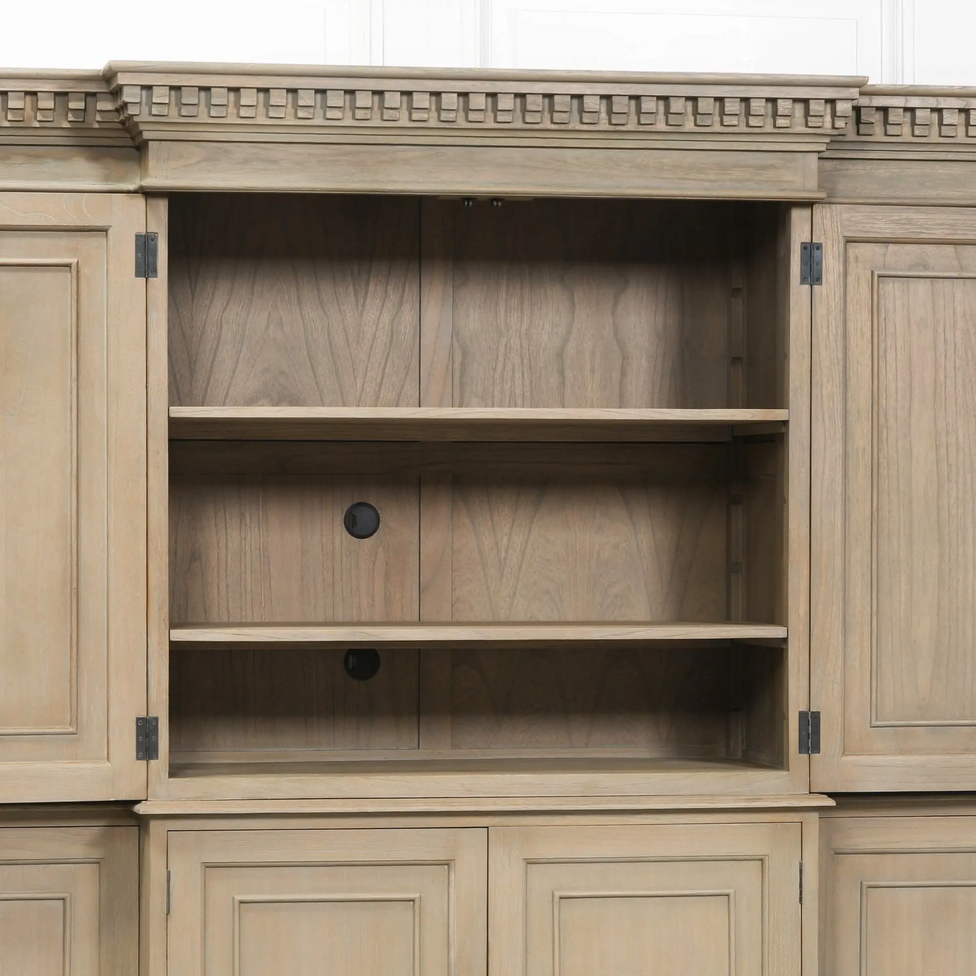 Large Wooden Triple Breakfront TV Cabinet - Image 5