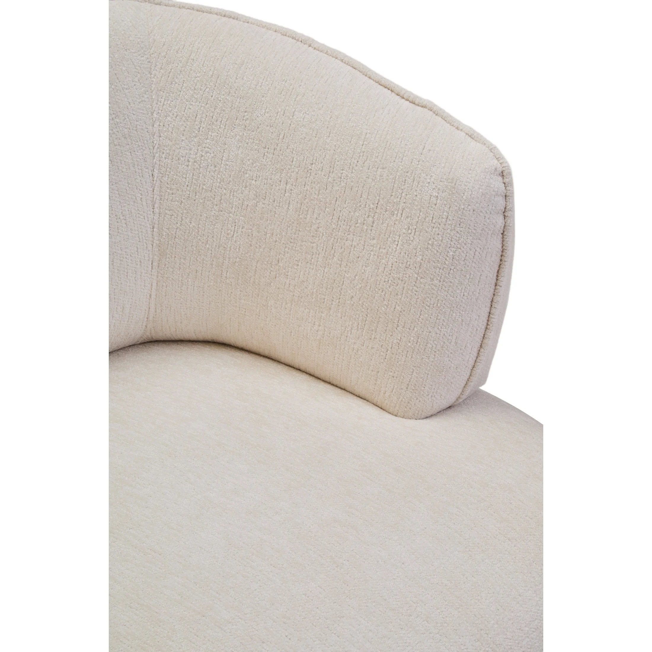 Larisa Ivory Chenille Curved Chair - Image 5
