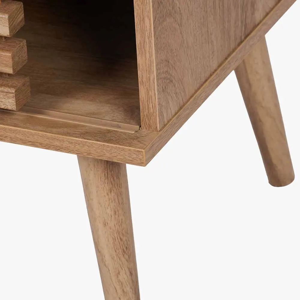 Larvik Natural Eucalyptus Wood 2 Door 2 Drawer Sideboard - Image 4