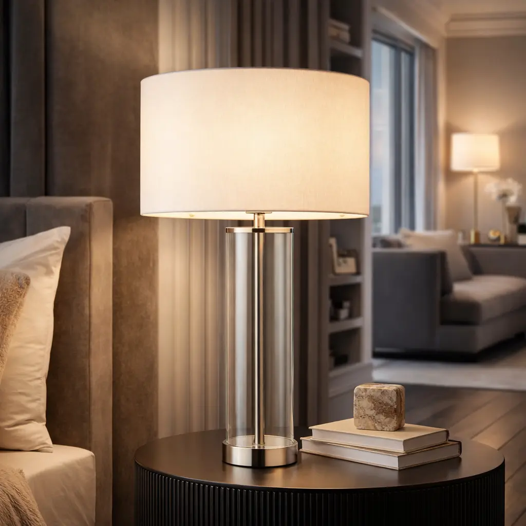 Lessara Table Lamp Bright Nickel