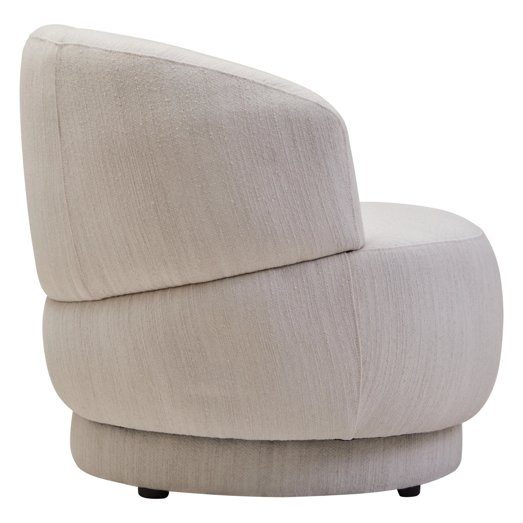Lior Ivory Linen Curved Chair - Image 8