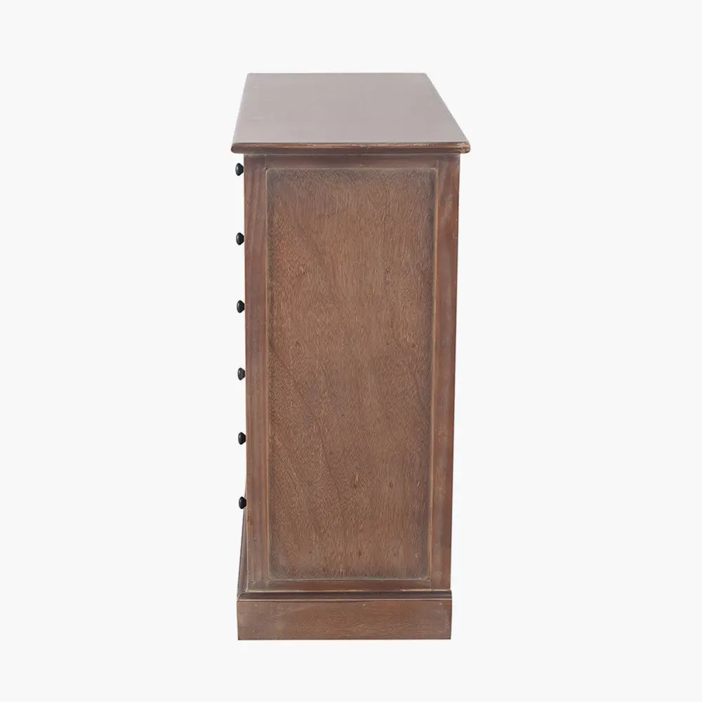 Loft Blue Multicoloured Pine Wood 6 Drawer Chest – Industrial Storage - Image 4