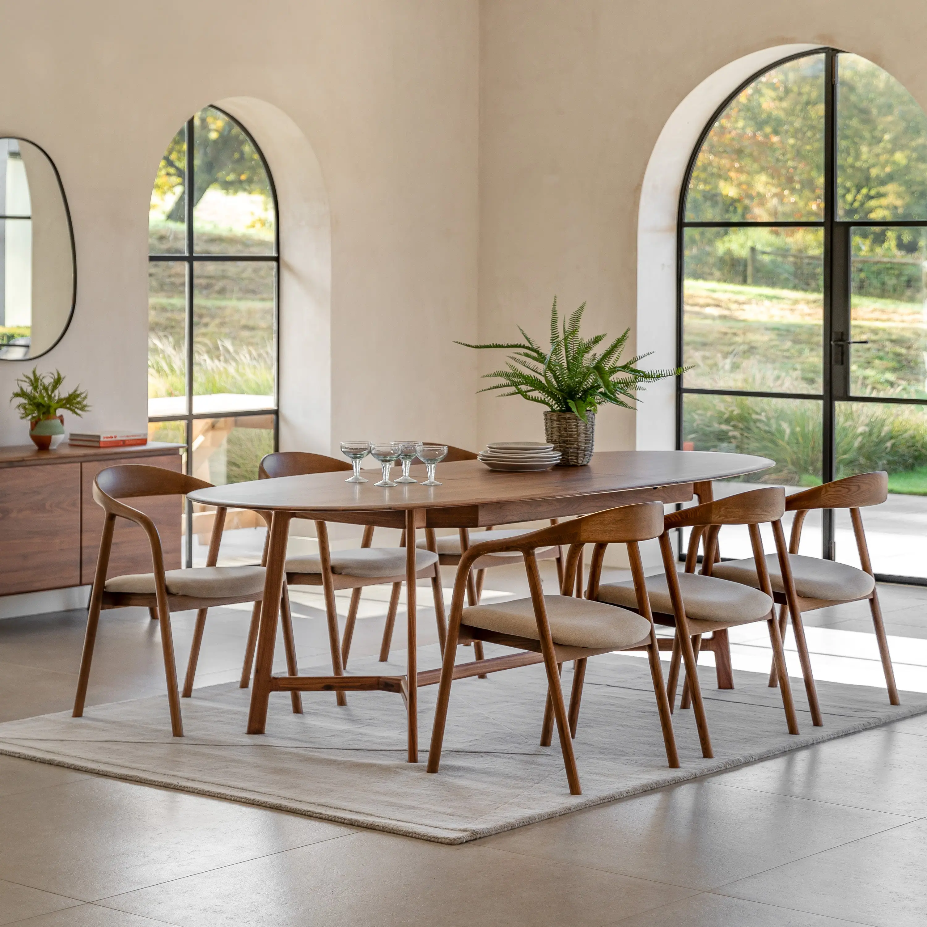 Madaro 200-250cm Extending Dining Table in Walnut - Image 4