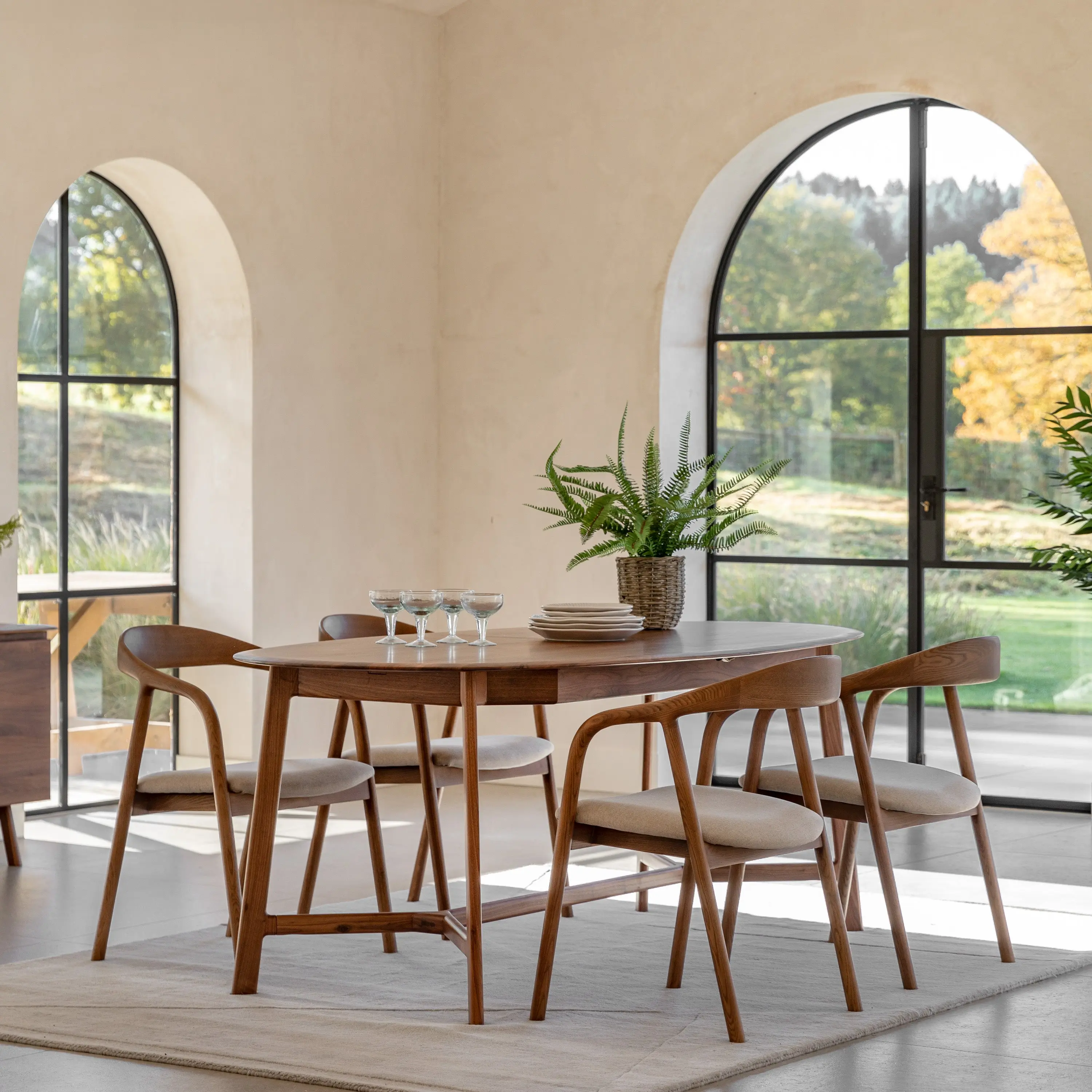 Madaro 200-250cm Extending Dining Table in Walnut - Image 7
