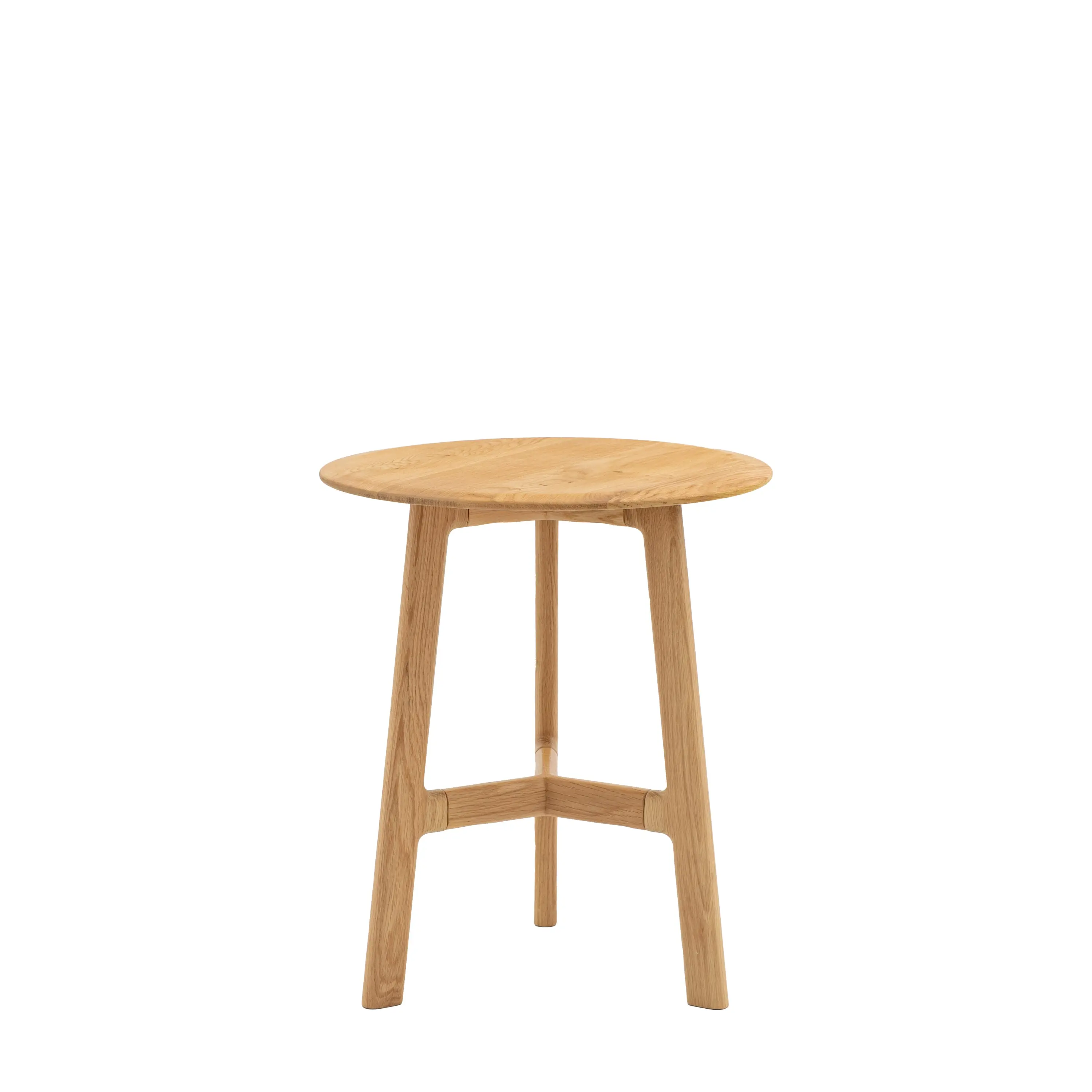Madaro Round Side Table in Oak - Image 9