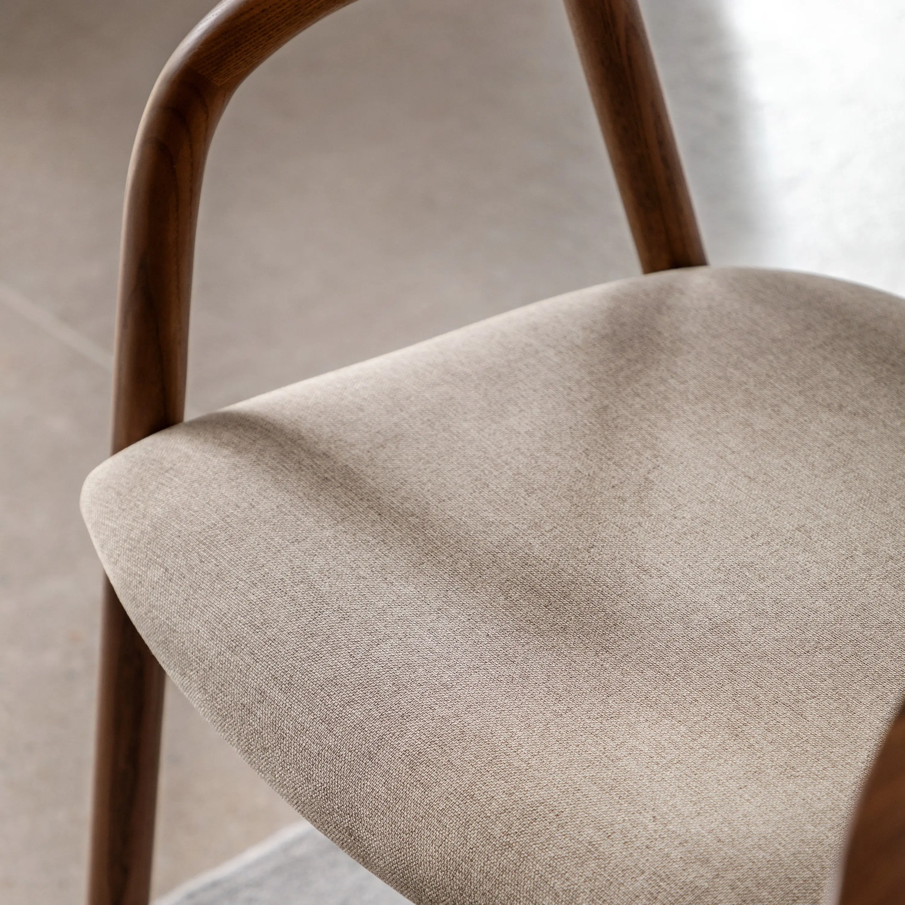 Madaro Set of 2 Upholstered Dining Chair in Walnut - Image 4