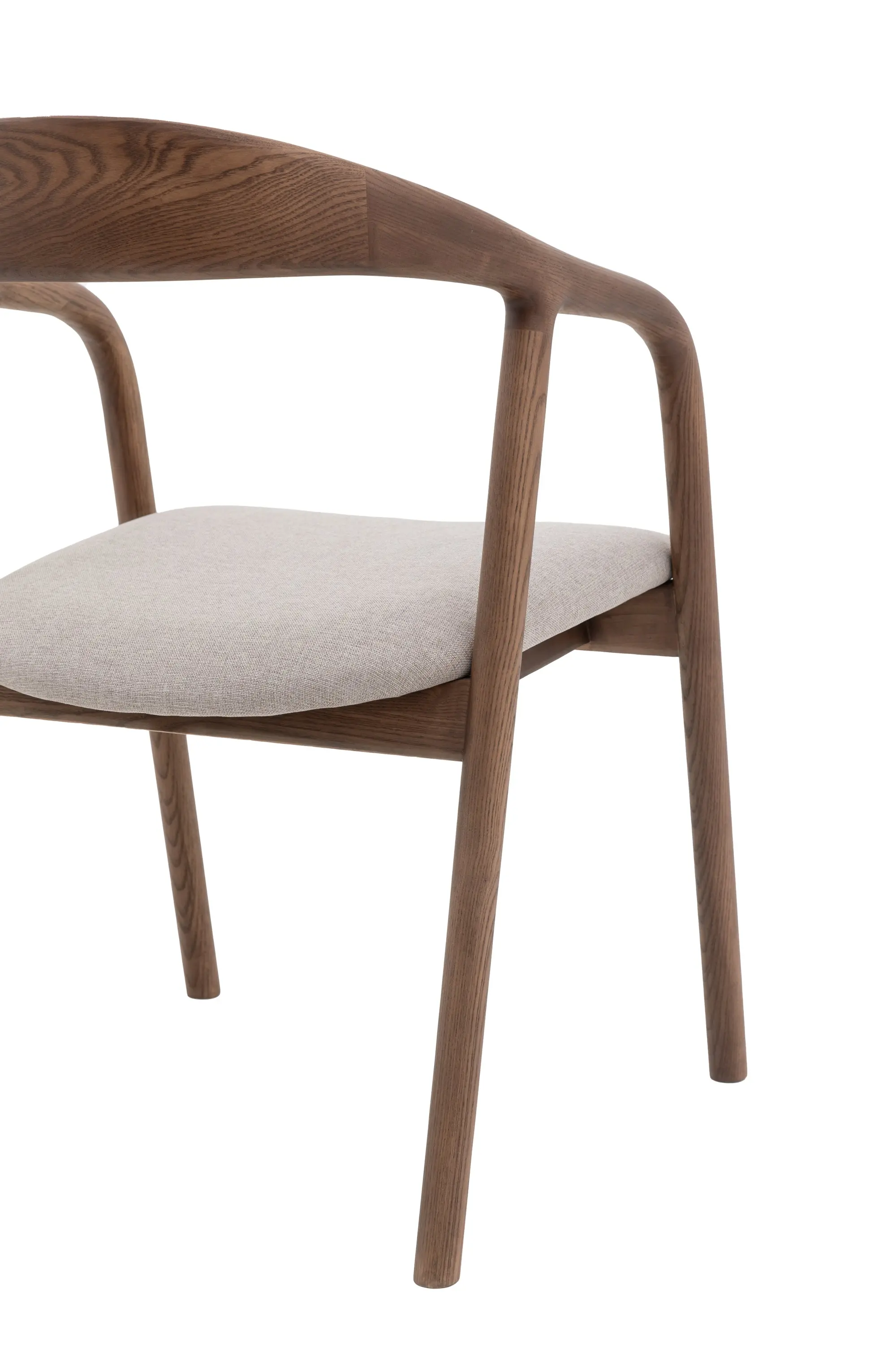 Madaro Set of 2 Upholstered Dining Chair in Walnut - Image 9