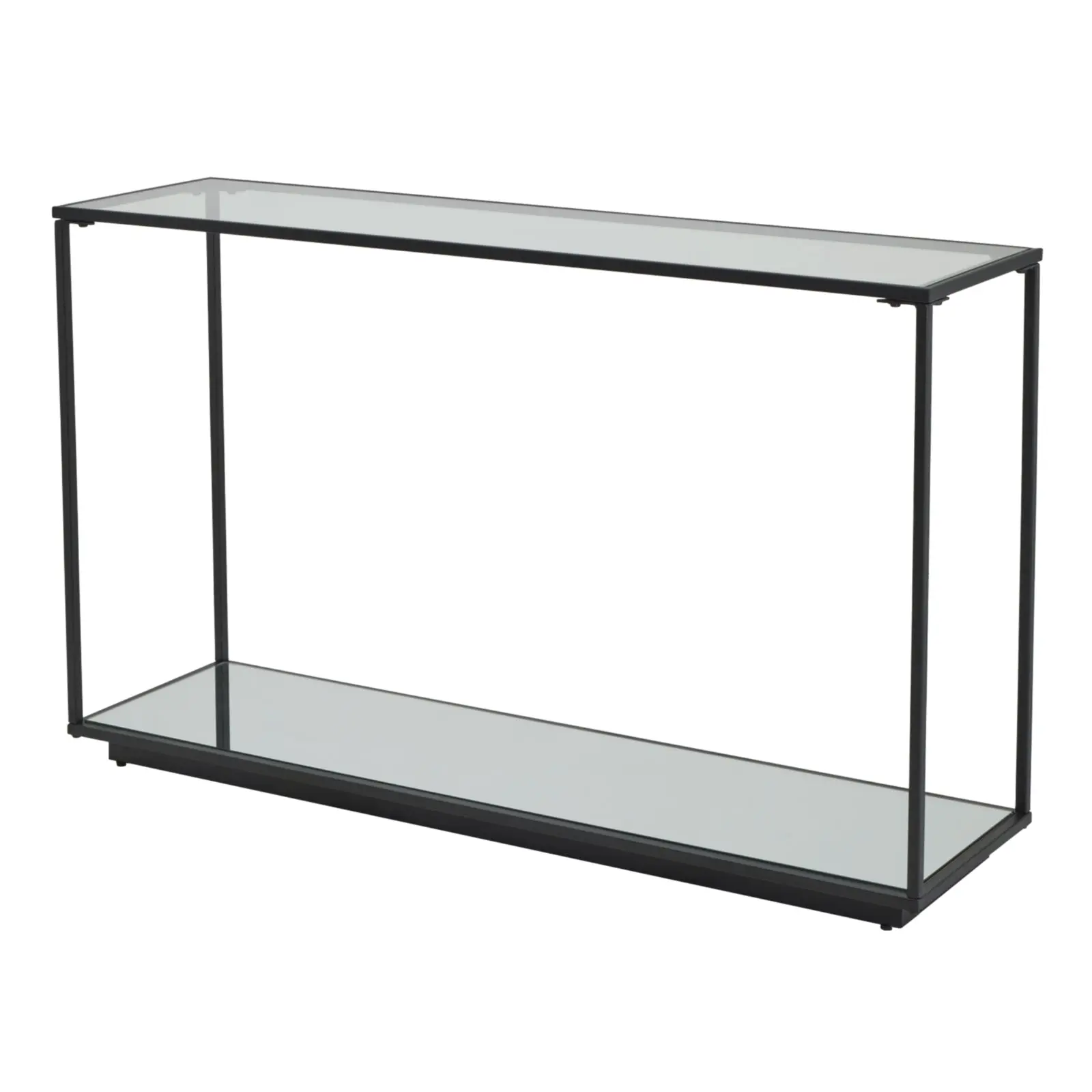 Maddox Black Framed Console Table – Modern Industrial Hallway Table
