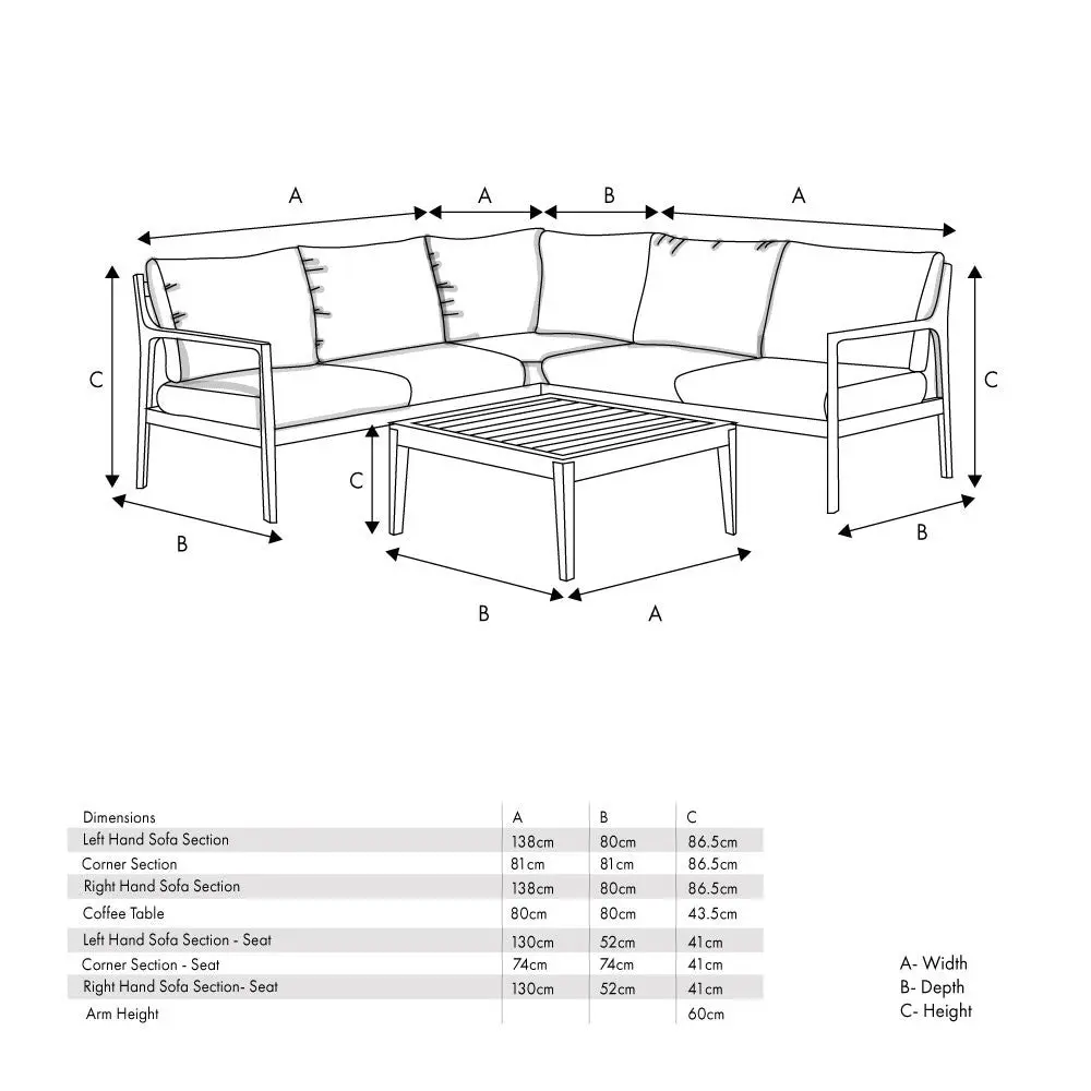 Malta Outdoor Corner Furniture Seating Set - Pacific Lifestyle - Image 8