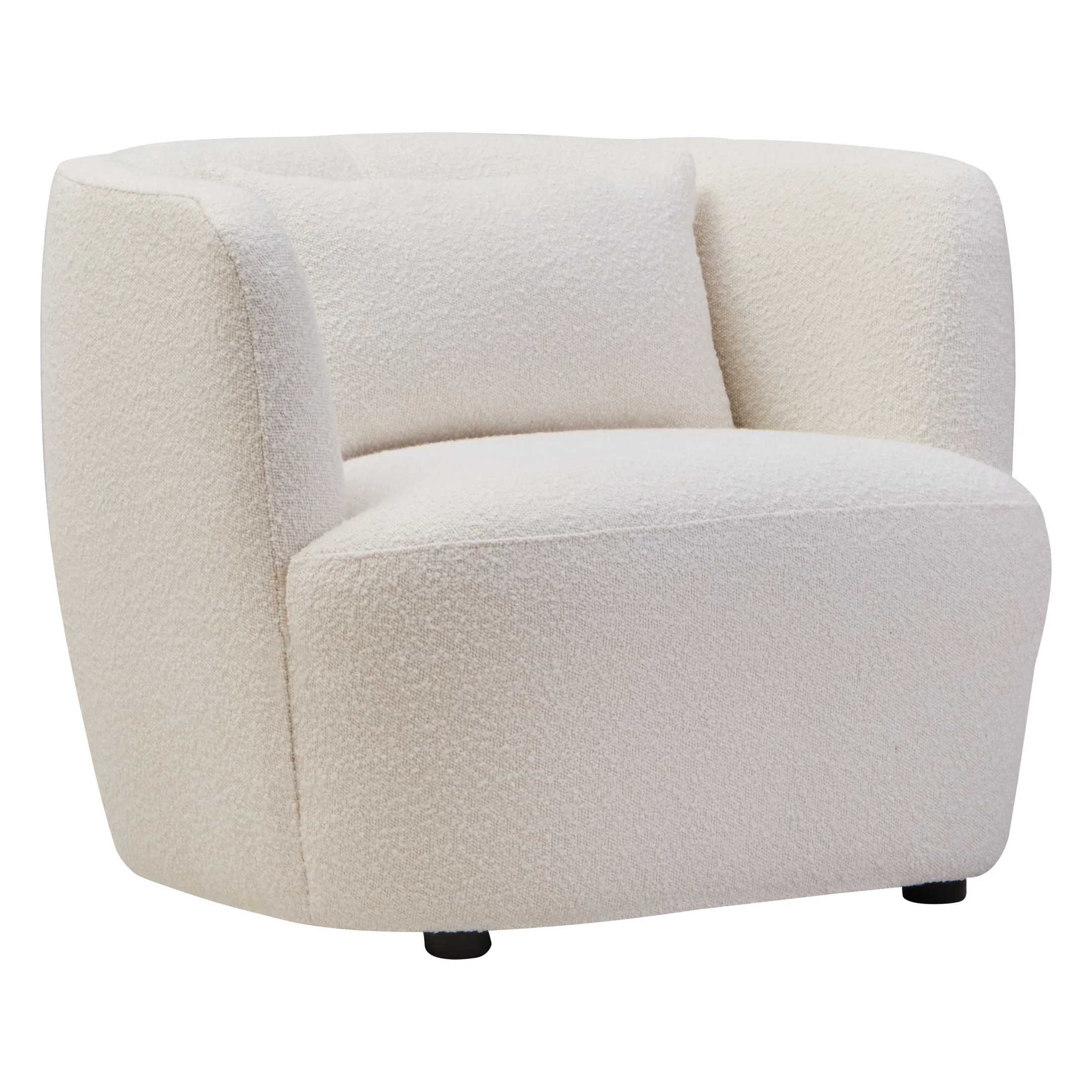 Marais Textured Cream Curved Chair