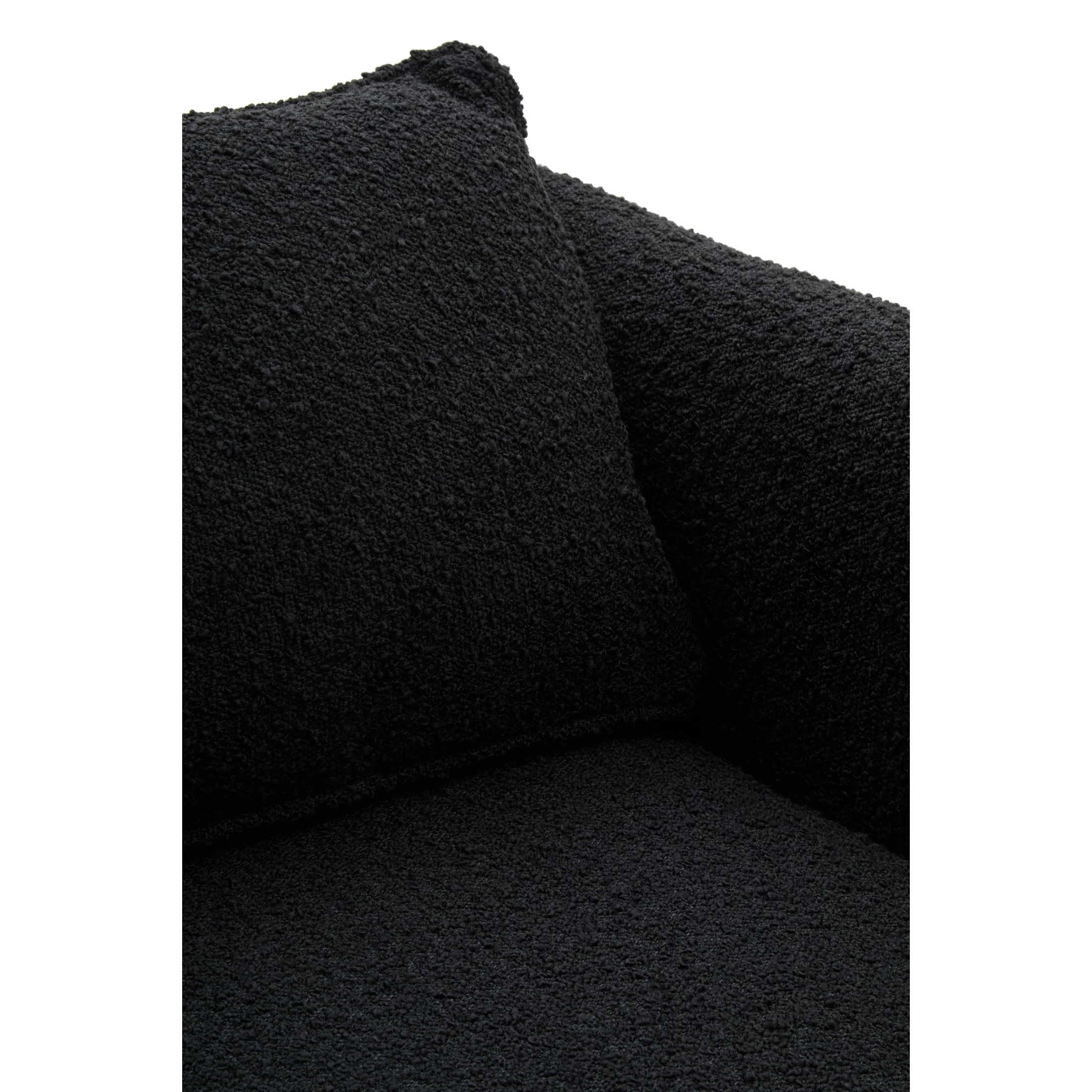 Mazzero Black Boucle Curved Armchair - Image 11