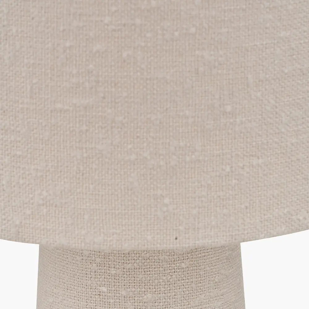 Mirissa White Slubby Handloom Fabric Floor Lamp - Image 6
