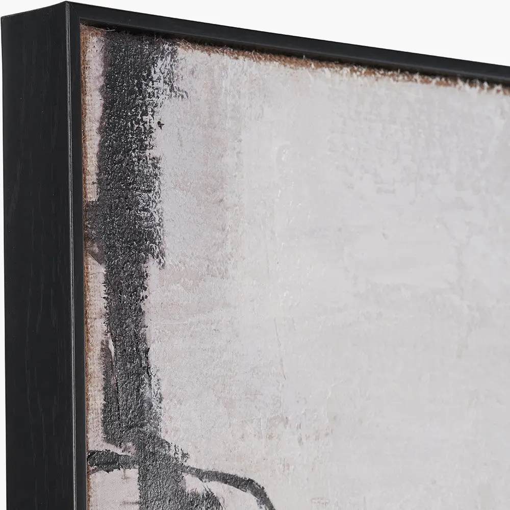 Monochrome Abstract Canvas with Black Frame - Pacific Lifestyle - Image 6