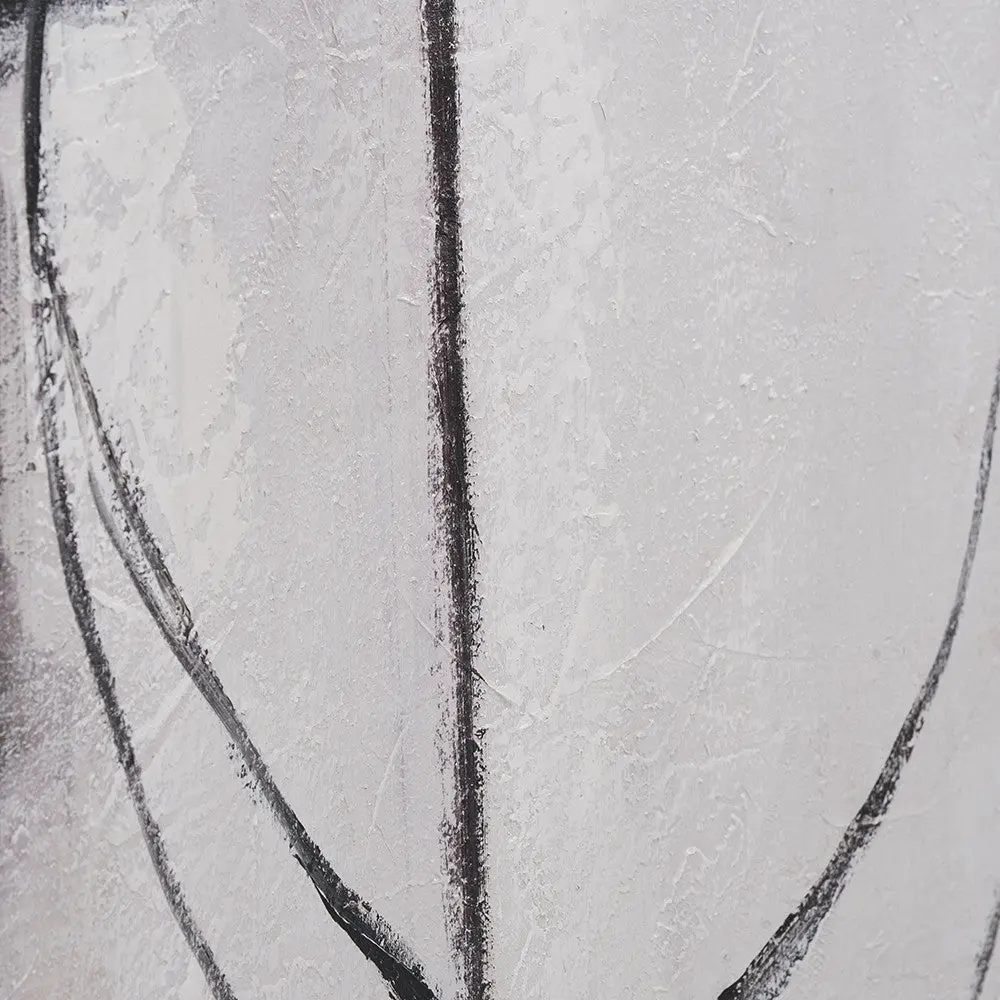 Monochrome Abstract Canvas with Black Frame - Pacific Lifestyle - Image 7
