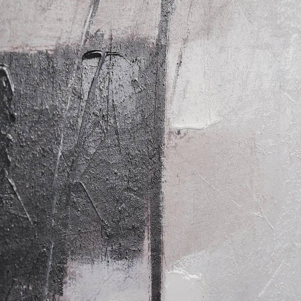 Monochrome Abstract Canvas with Black Frame - Pacific Lifestyle - Image 8