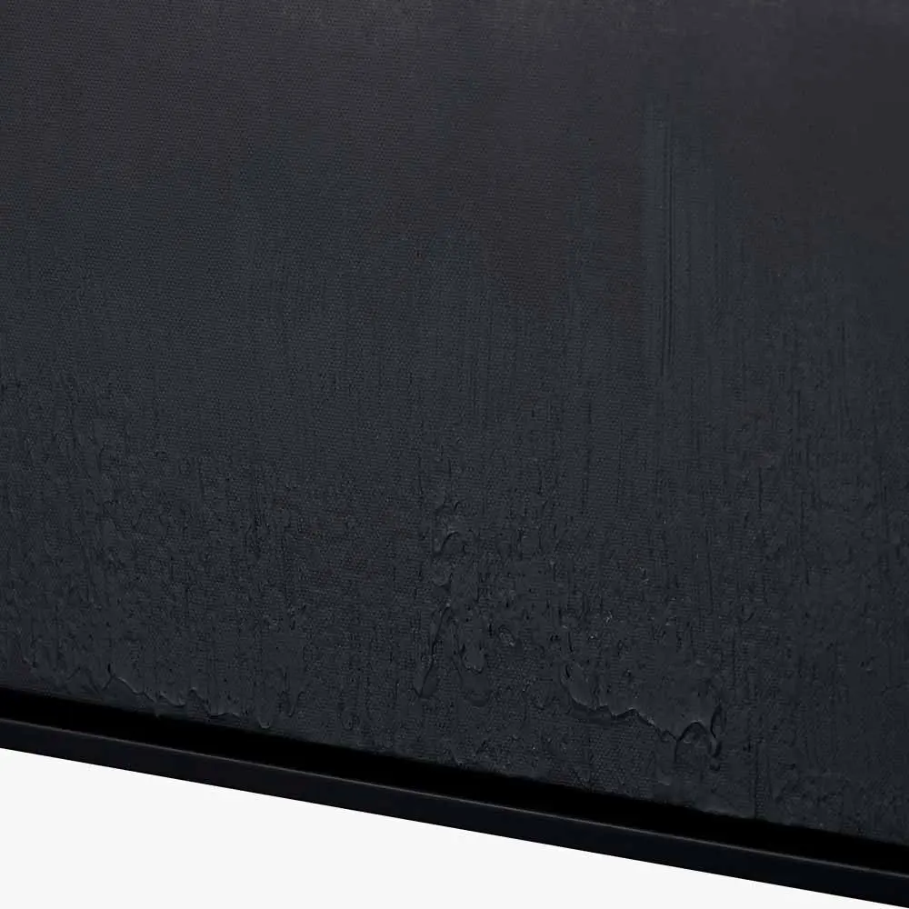 Monochrome Abstract Square Canvas with Black Frame - Image 4