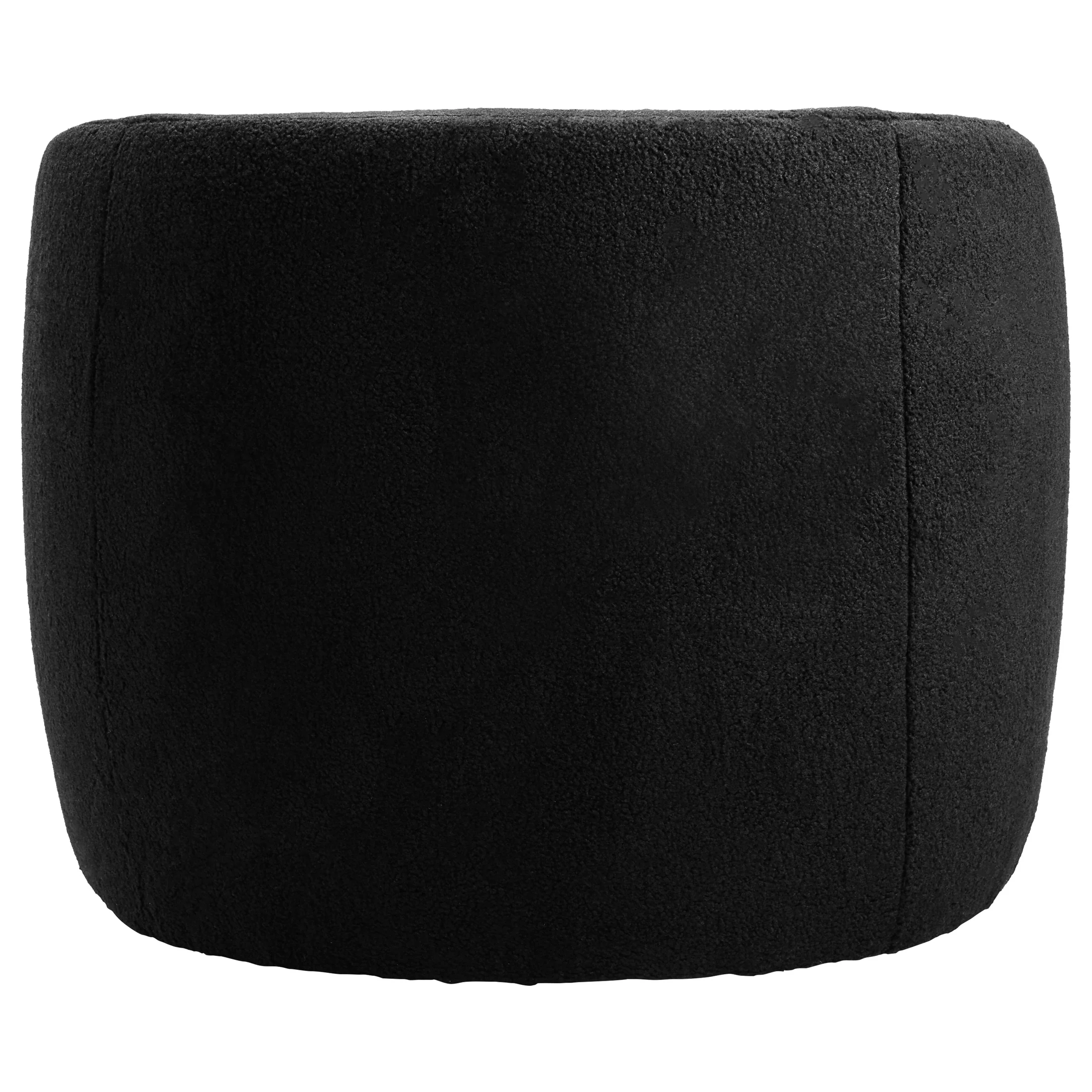 Montrose Black Boucle Effect Curved Lounge Chair With Swivel Base - Image 7