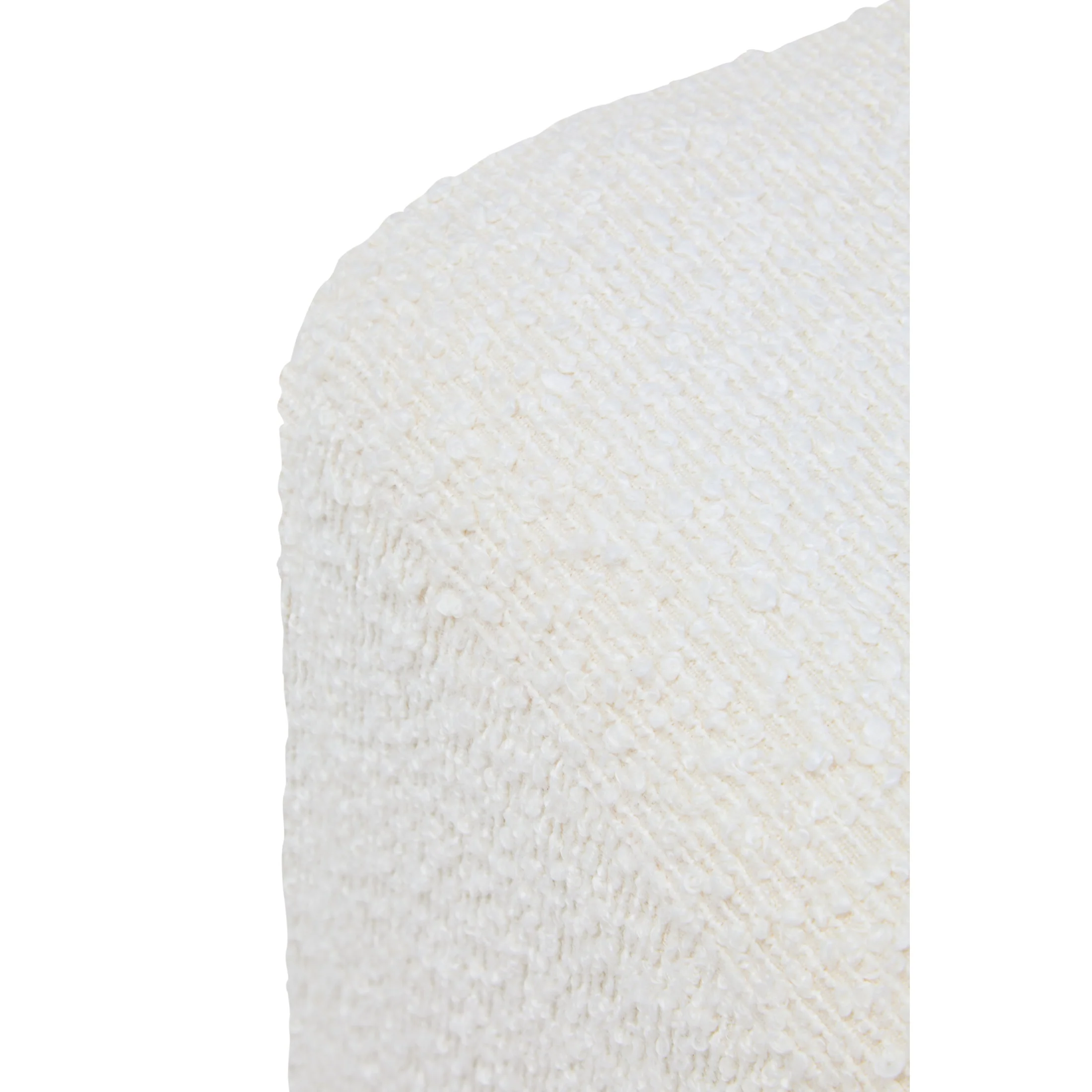 Motara Burl Wood and Cream Bouclé Square Stool - Image 3