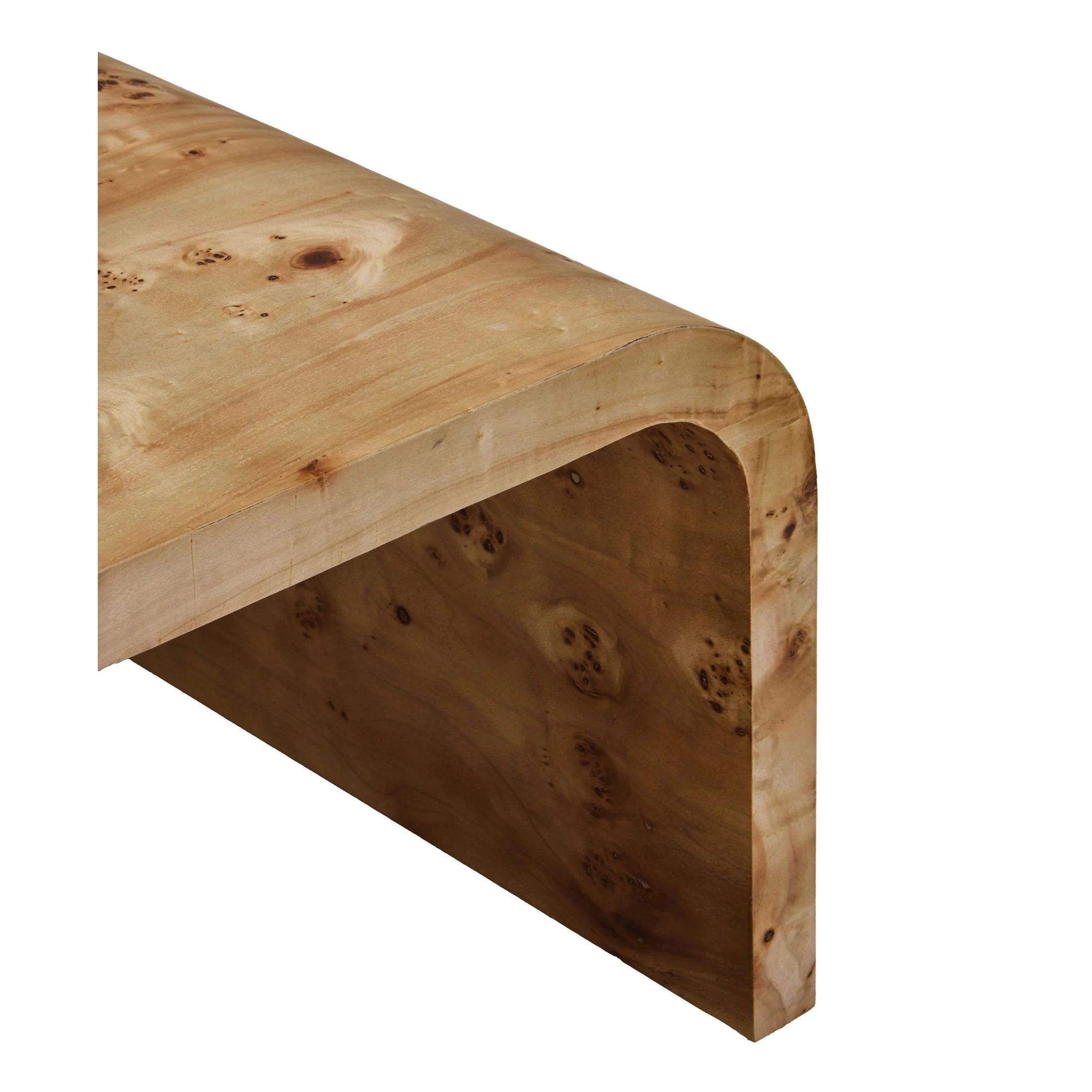 Motara Burl Wood Curved Coffee Table - Image 5