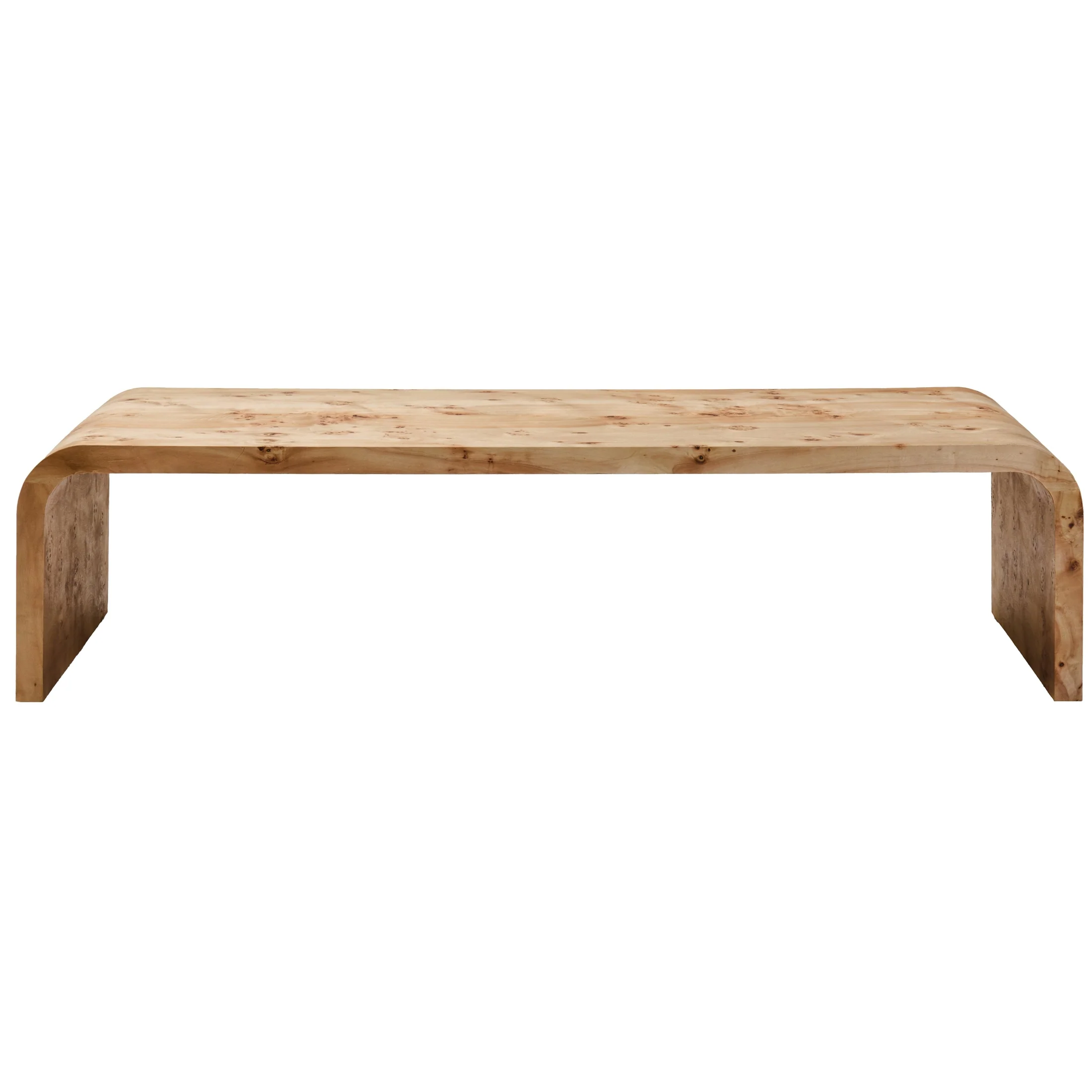 Motara Burl Wood Curved Coffee Table - Image 8