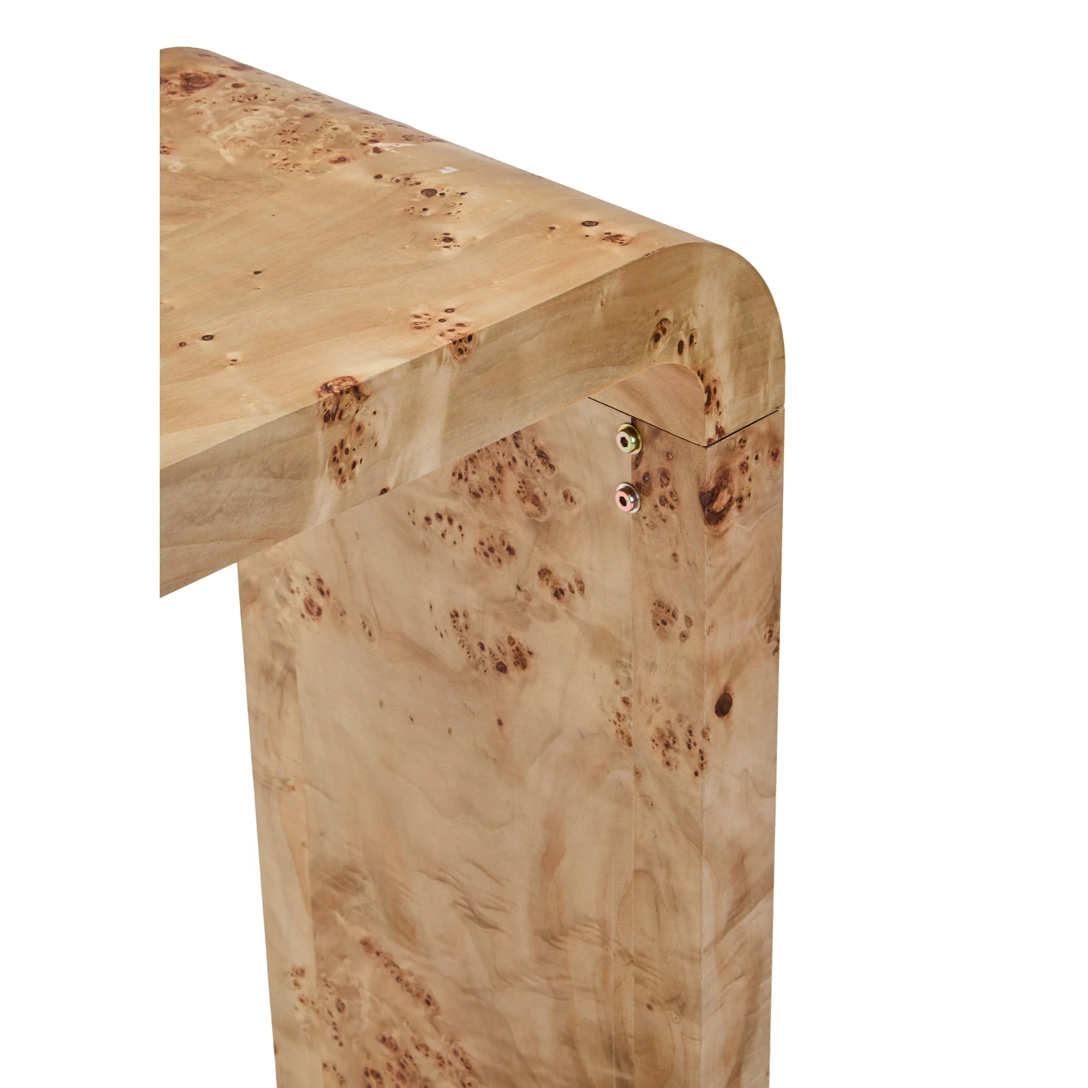 Motara Burl Wooden Curved Console Table - Image 4