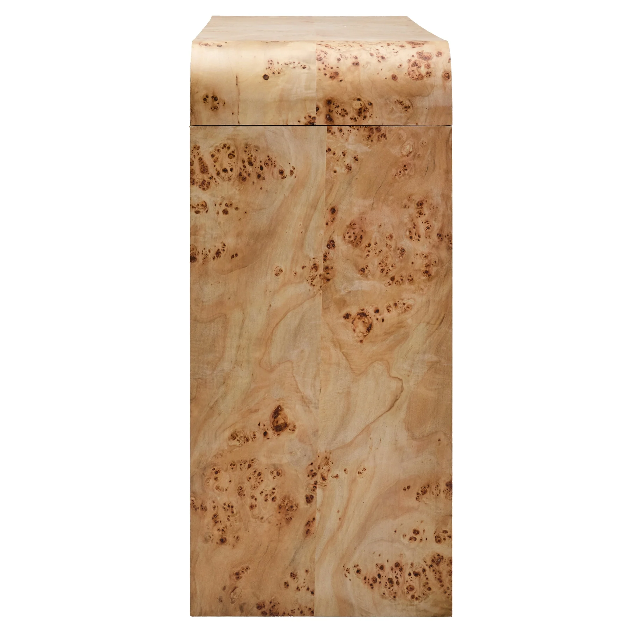 Motara Burl Wooden Curved Console Table - Image 5