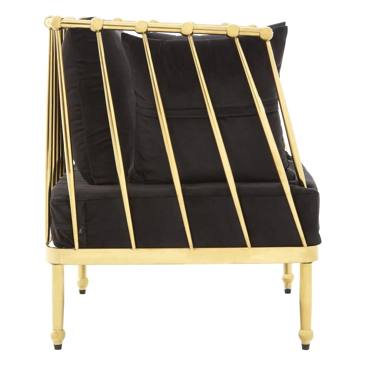 Nala Chair with Gold Finish Tapered Arms - Image 3