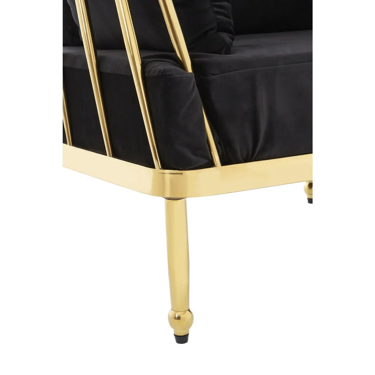 Nala Chair with Gold Finish Tapered Arms - Image 5