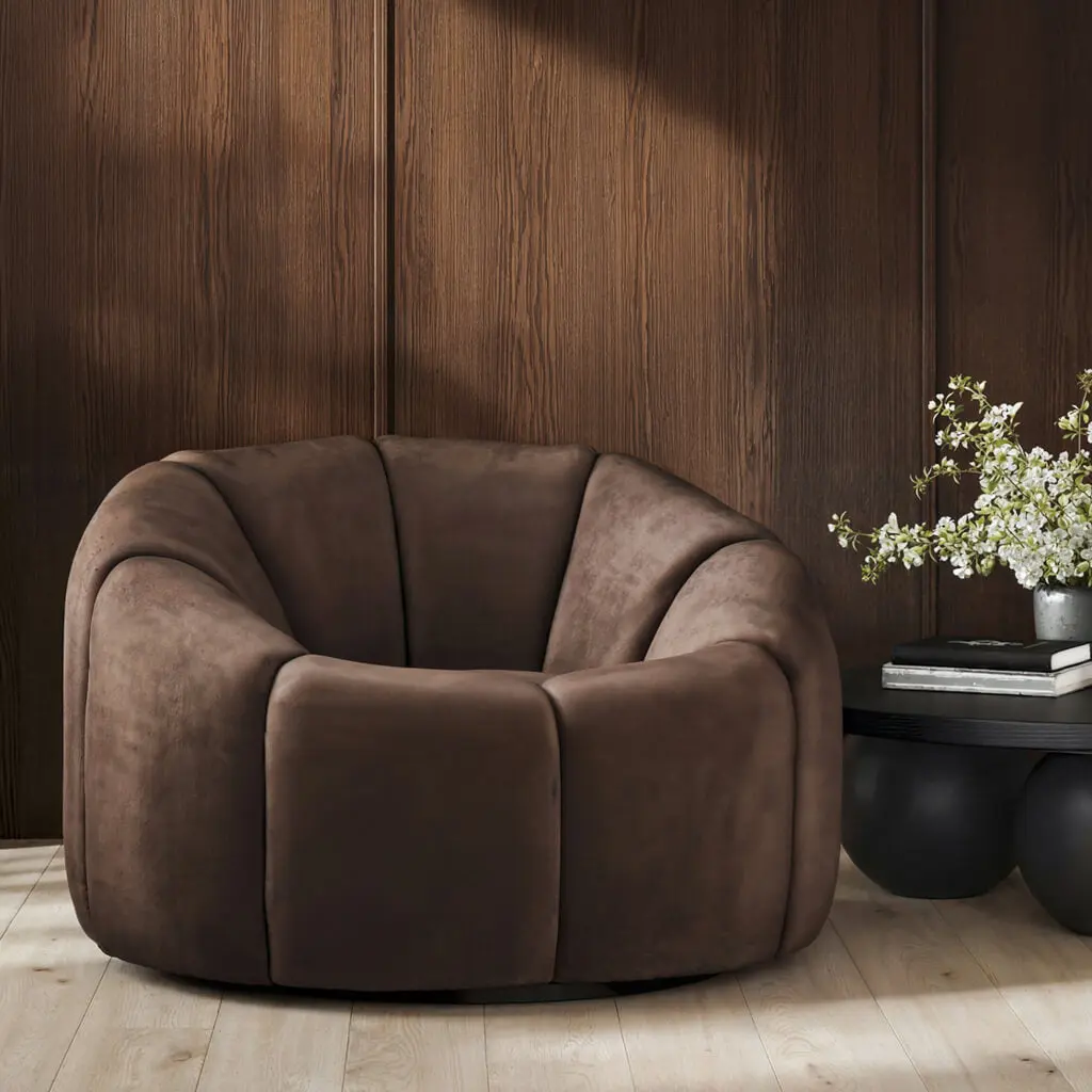 Ashford & Grey Nao Treacle Swivel Chair - Image 2
