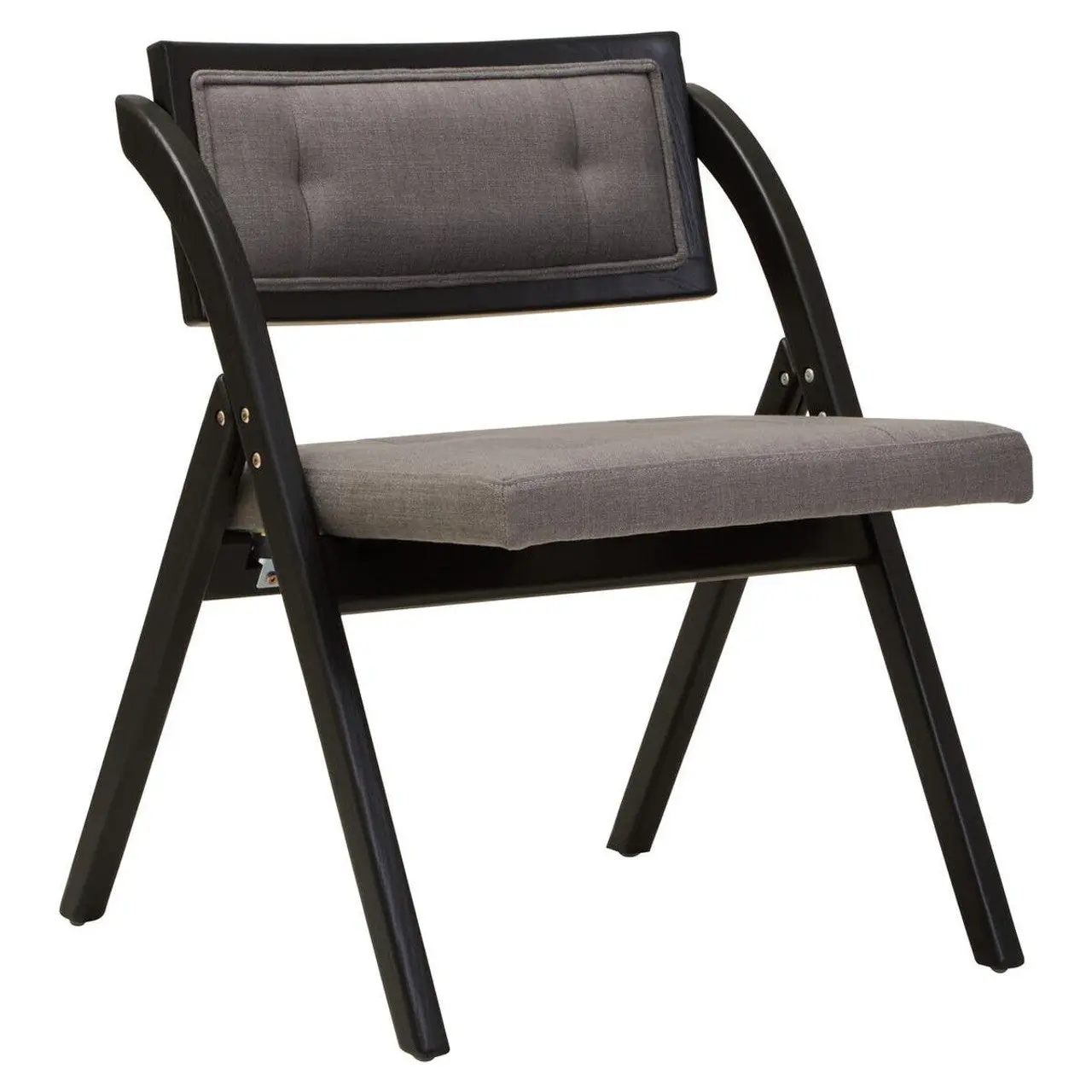 Nebu Grey and Black Elm Wood Folding Chair