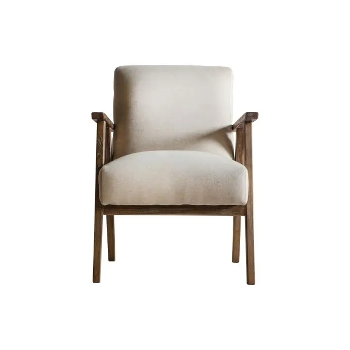 Neha Natural Linen Armchair - Image 3