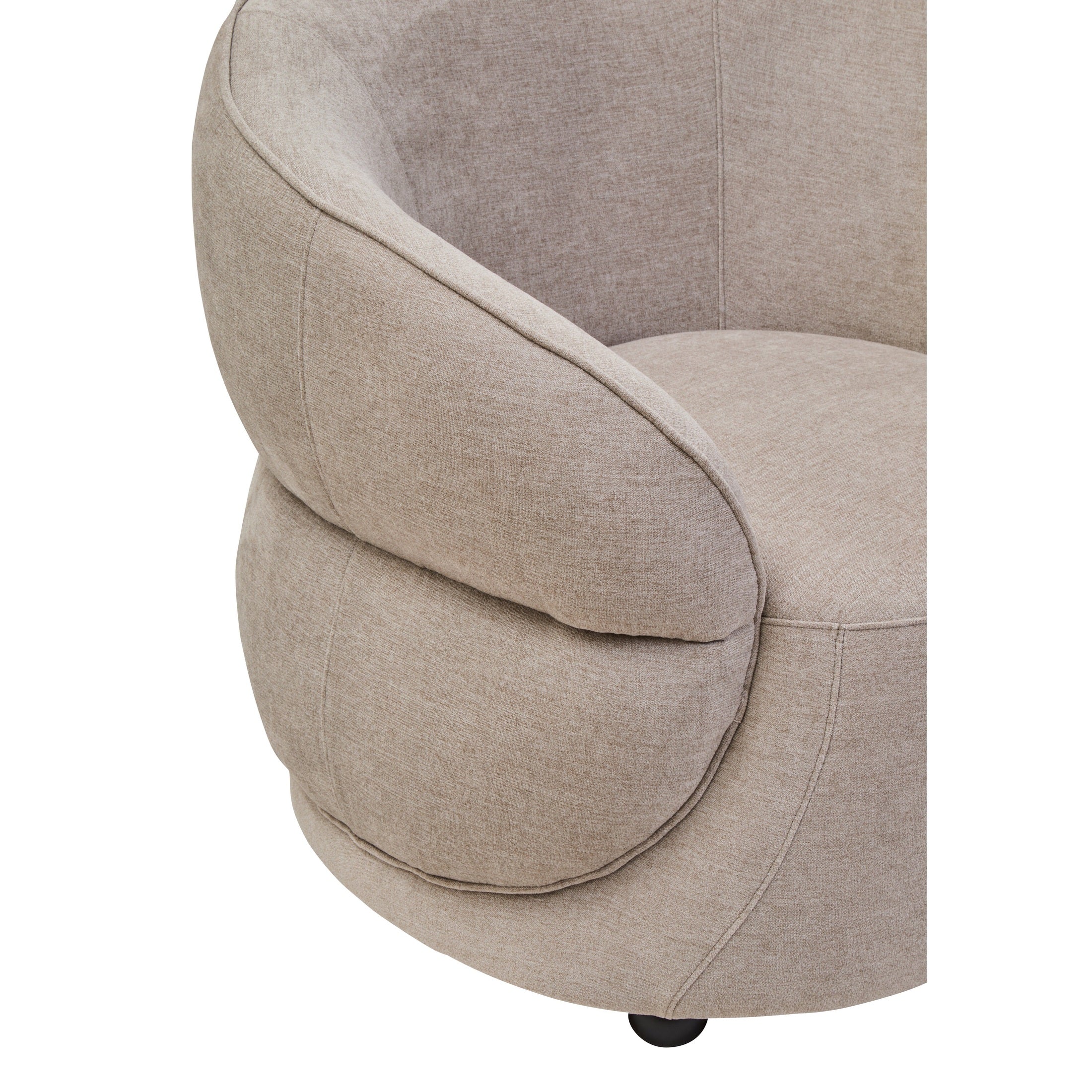 Noira Taupe Chenille Curved Chair - Image 7
