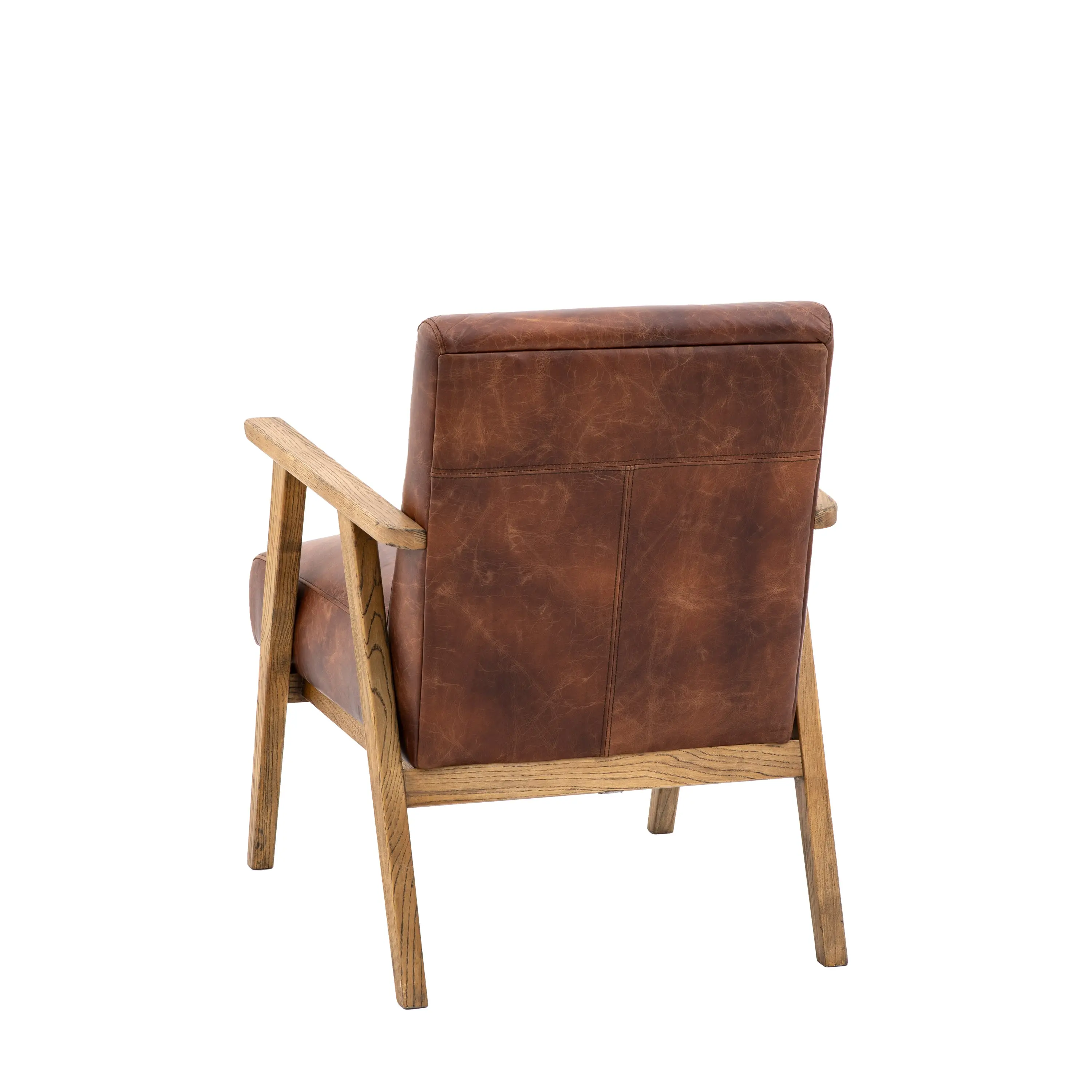 Noland Vintage Brown Armchair - Image 10