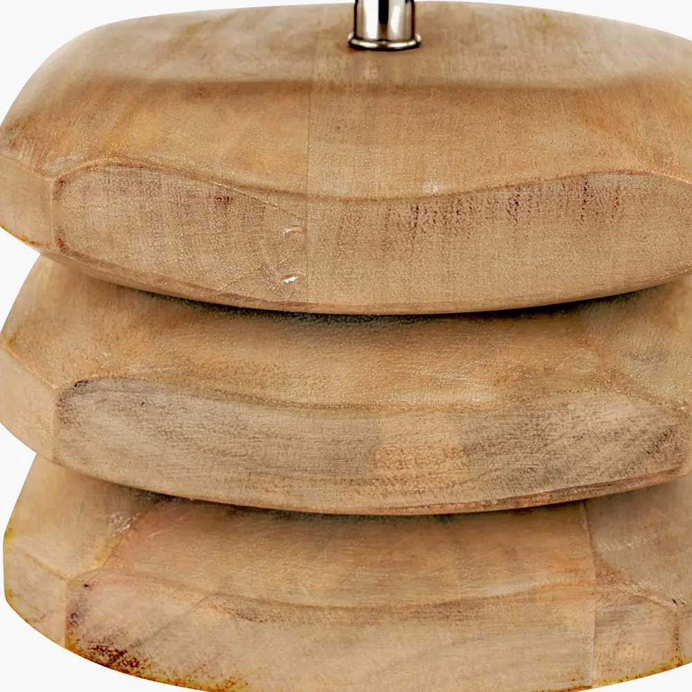 Amir 3 Pebble Table Lamp - Natural Mango Wood - Image 8