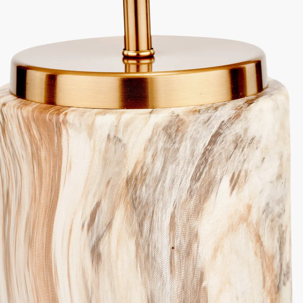 Carrara Natural Stone Effect Ceramic Table Lamp - Image 7