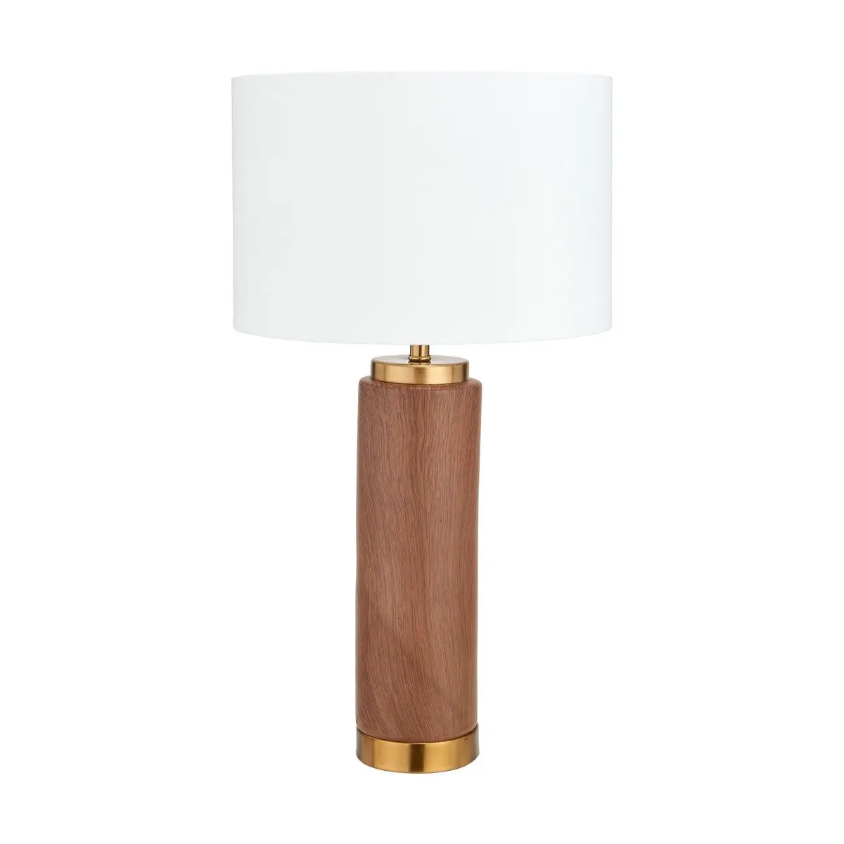 Carrara Wood Effect Ceramic Tall Table Lamp - Image 2