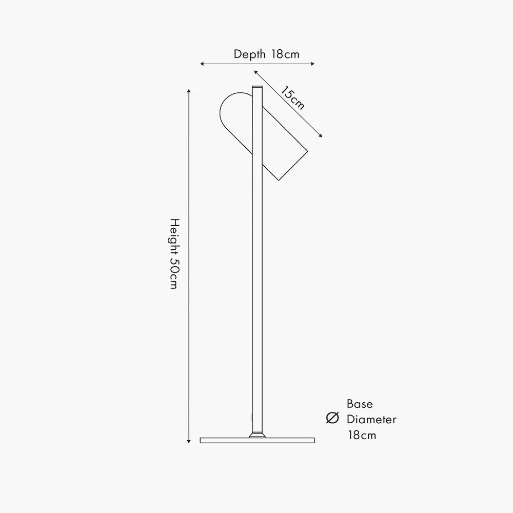 Xena Metal LED Table Lamp - Black & Rose Gold - Image 12