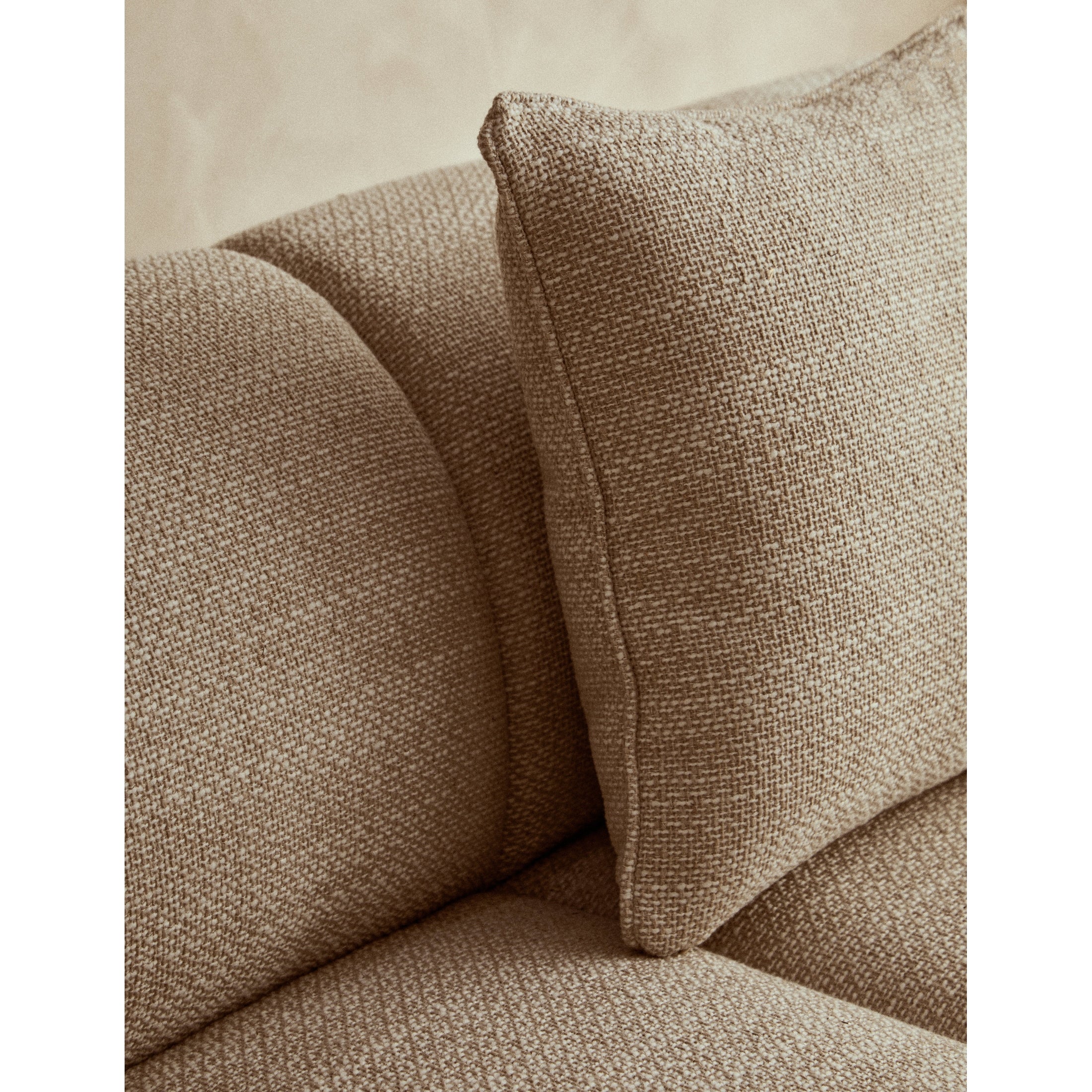 Ordano Cream Linen 3 Seater Curved Sofa - Image 3