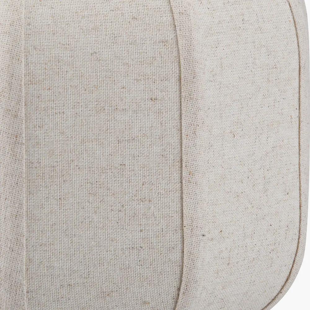 Oscar Black Metal & Natural Linen Table Lamp - Image 6