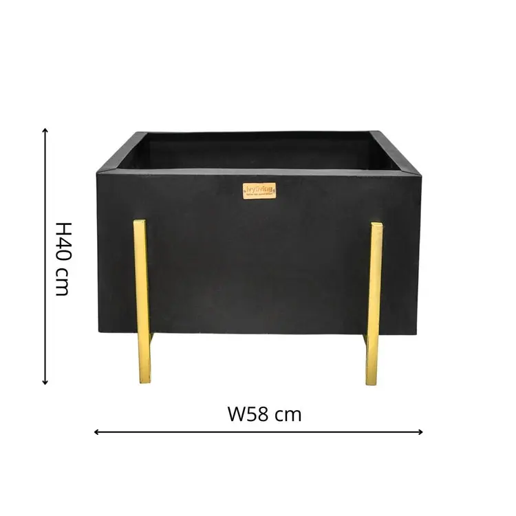Outdoor Orion Fire Pit in Matt Black/Antique Gold - Image 6