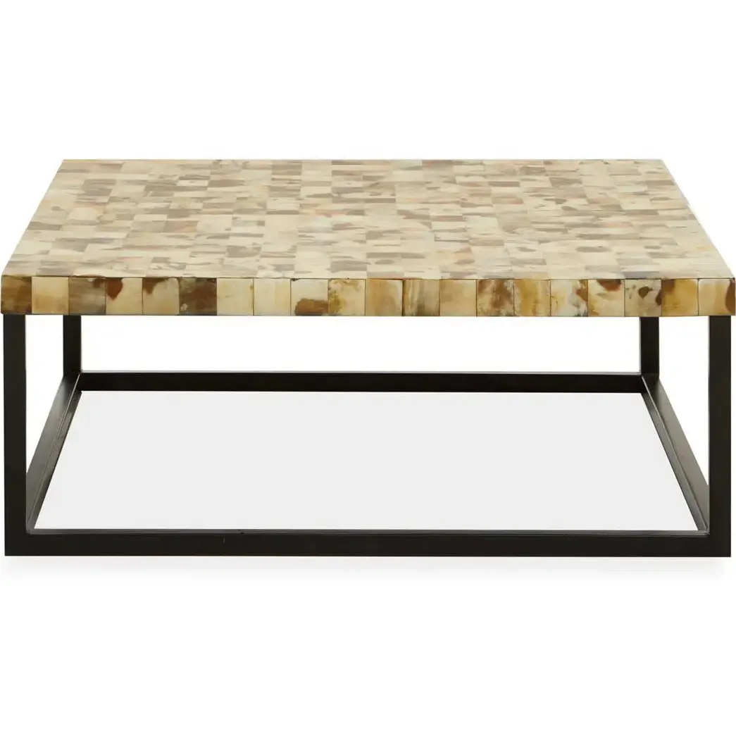 Ovira Cream Mother of Pearl Square Coffee Table - Image 3