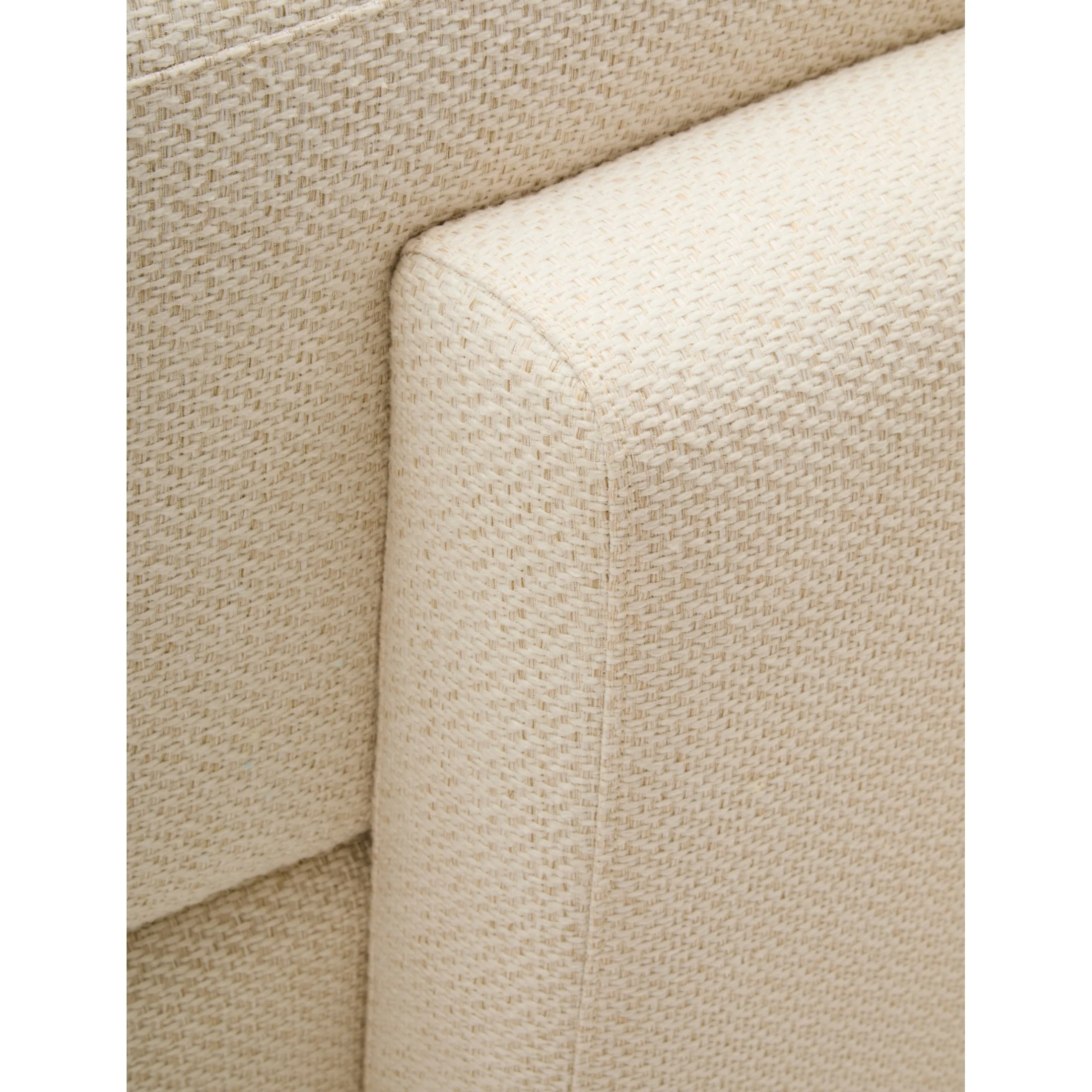 Ozzira Cream Linen 3 Seater Sofa - Image 4