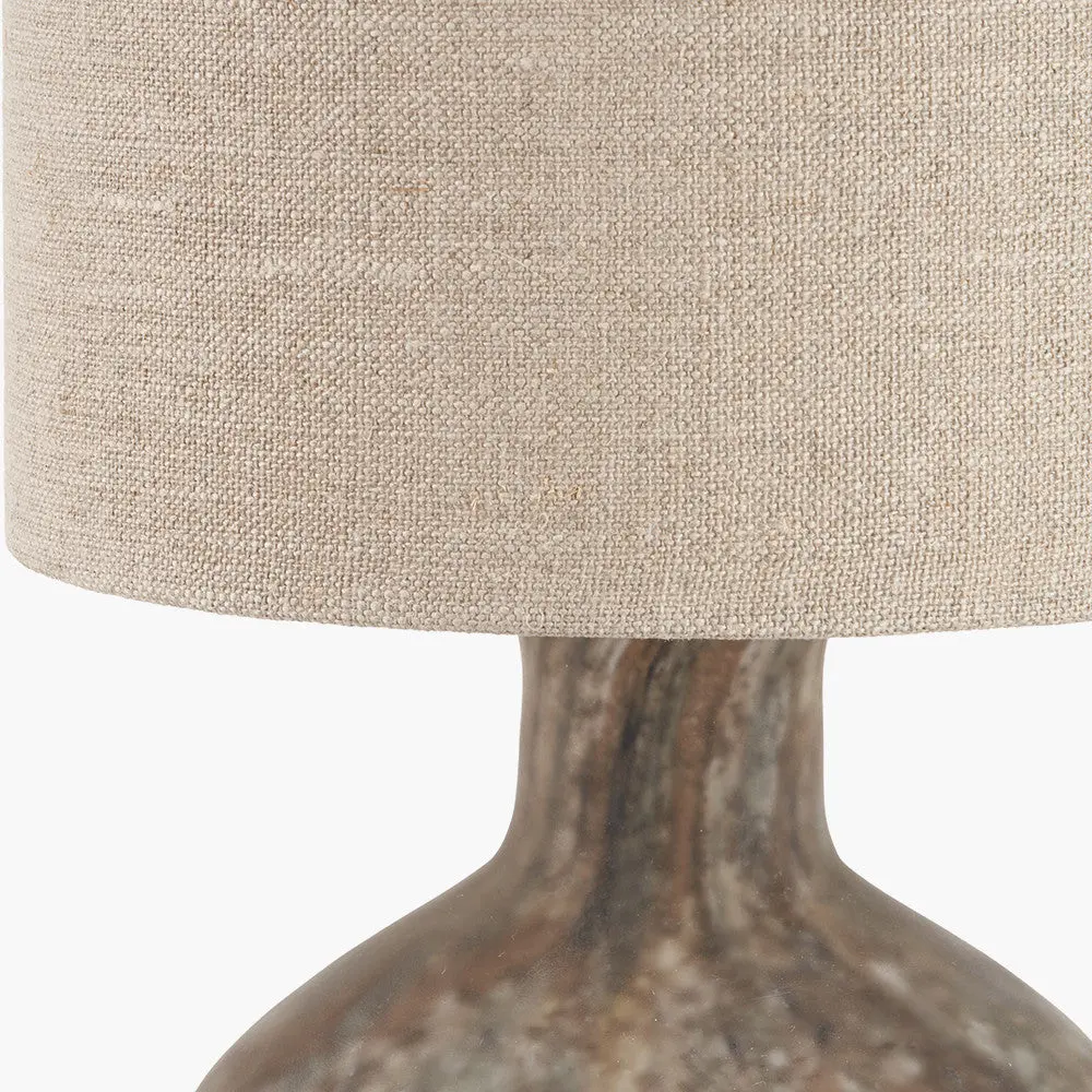 Palmino Brown Organic Glass Bottle Table Lamp - Image 7